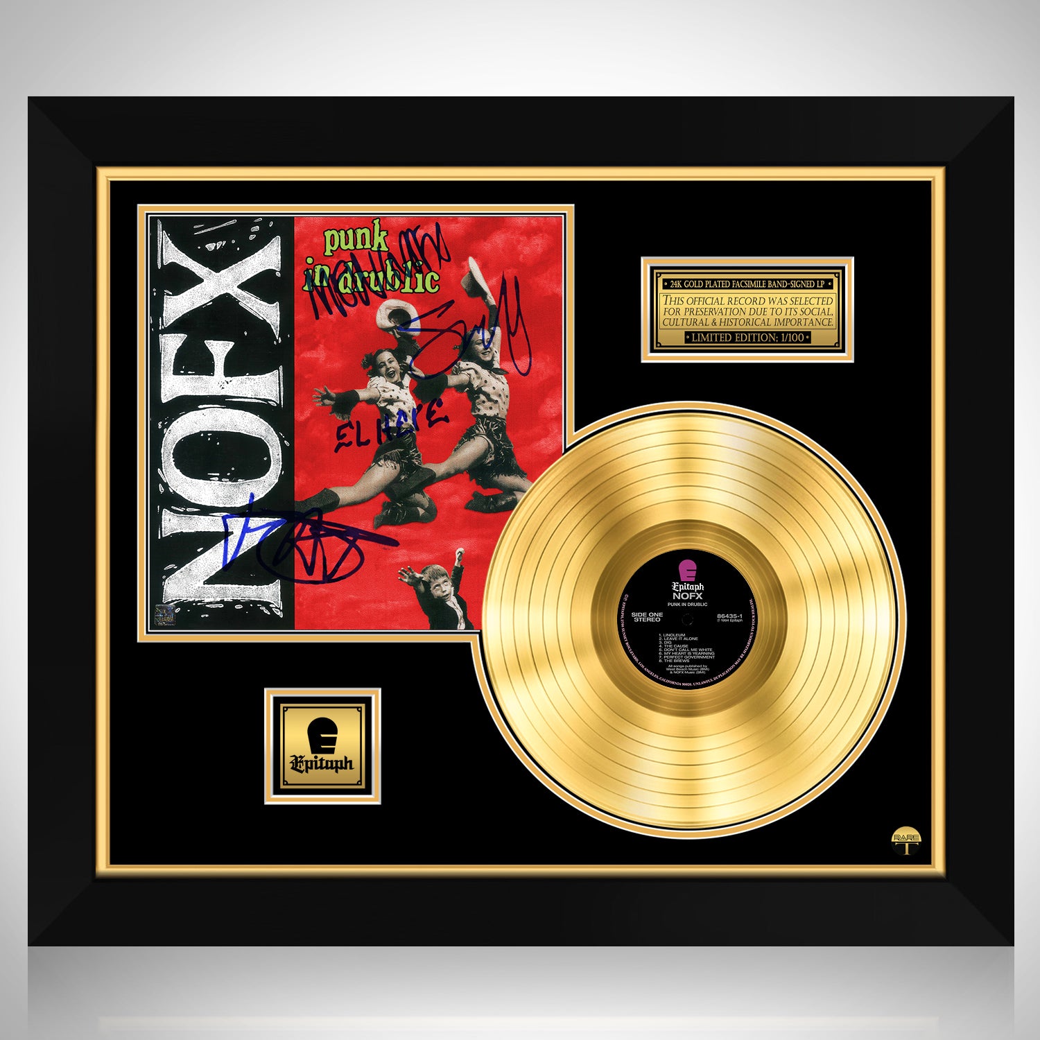 NOFX Punk in Drublic Gold LP Limited Signature Edition Custom 