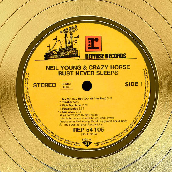 Neil Young - Rust Never Sleeps Gold LP Limited Signature Edition