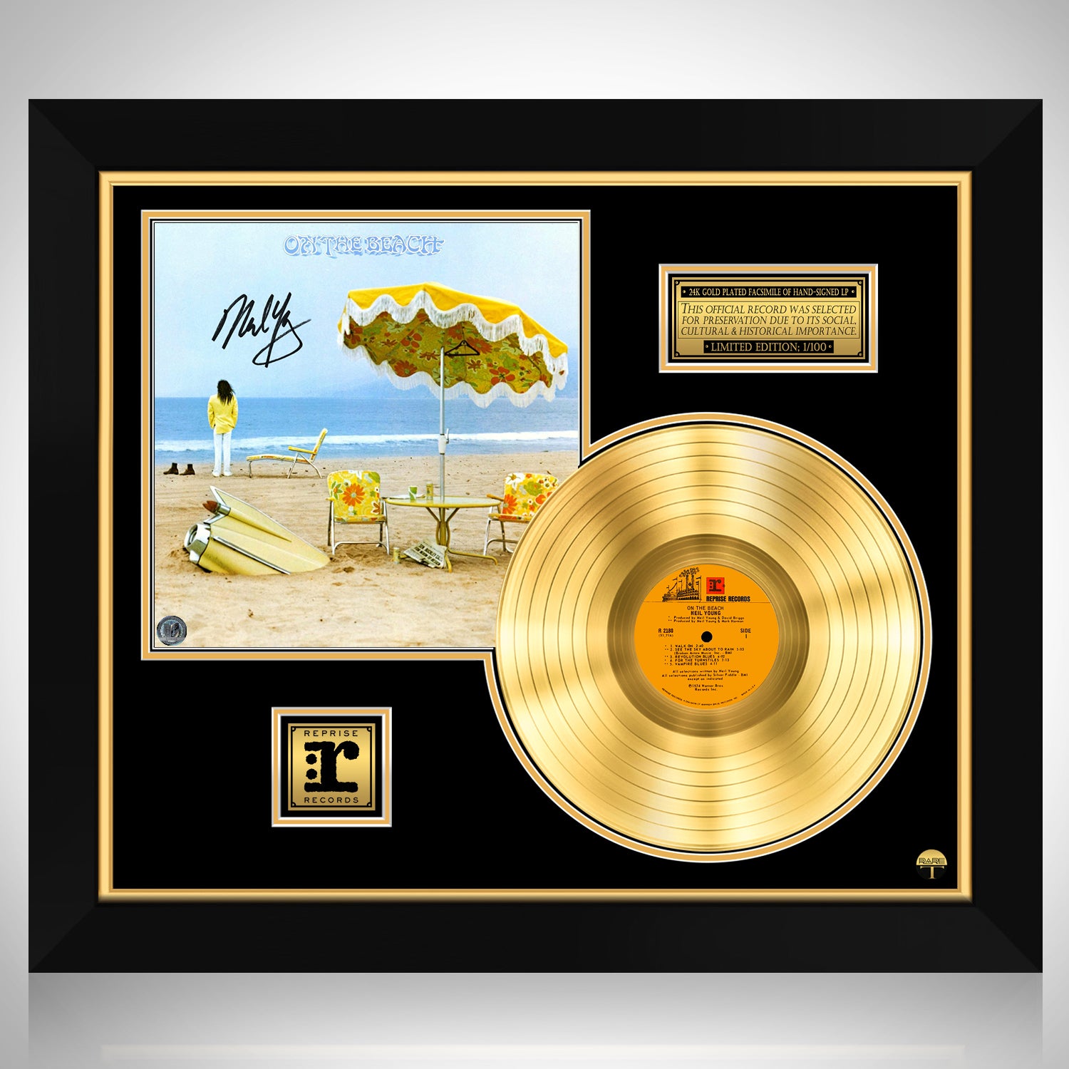 Neil Young - The Beach Gold LP Limited Signature Edition Custom