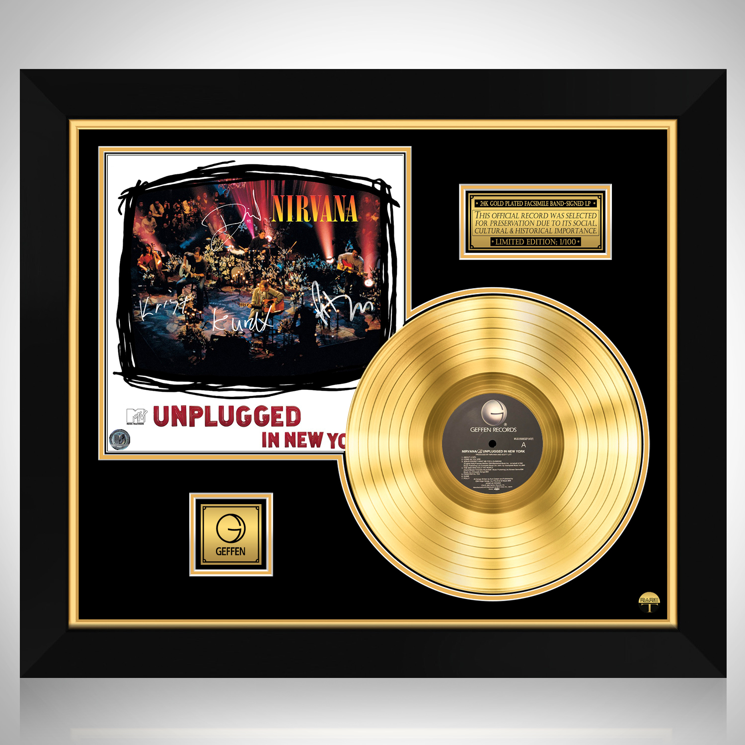 Nirvana - MTV Unplugged In New York Gold LP Limited Signature 
