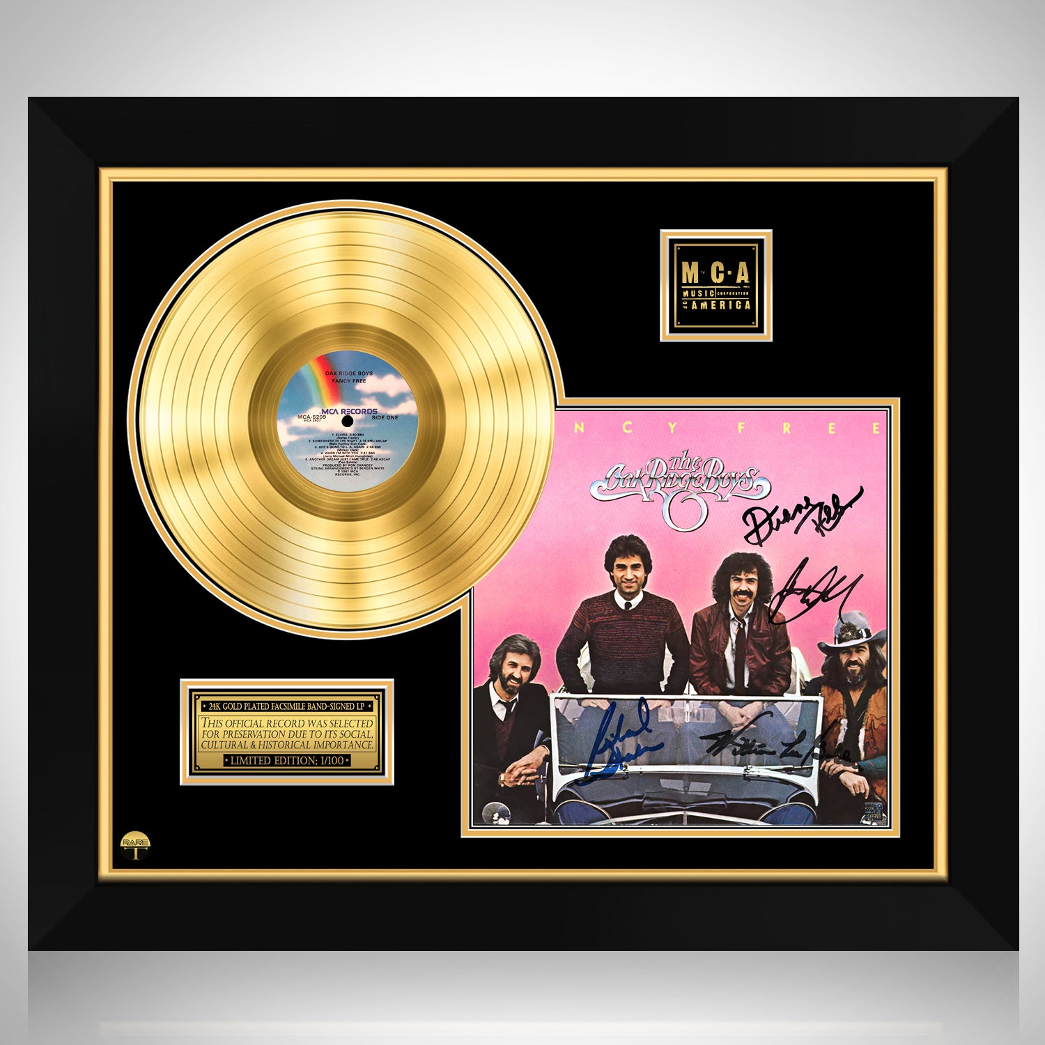 Oak Ridge Boys Fancy Free Gold LP Limited Signature Edition Custom   OakRidgeBoys Records8 