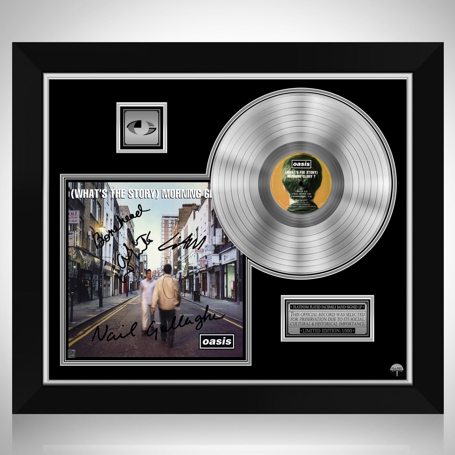 Oasis What's Story Morning Glory LP Limited Signature Edition Custom Frame |
