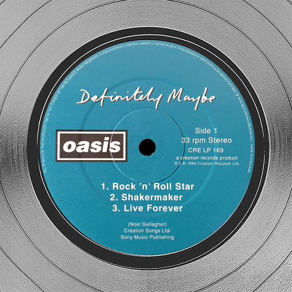 Oasis - Definitely Maybe Platinum LP Limited Signature Edition 