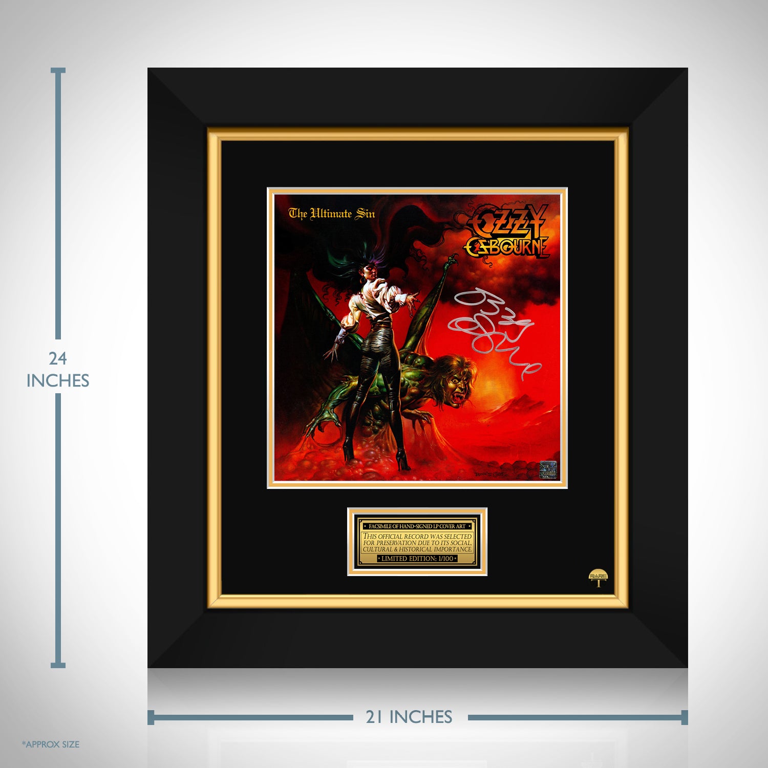 Ozzy Osbourne - Ultimate Sin LP Cover Limited Signature Edition 