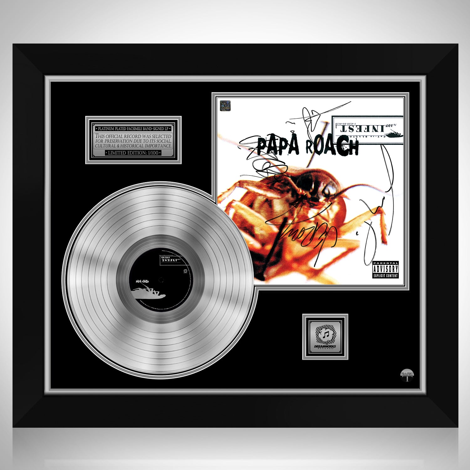 Papa Roach - Infest Platinum LP Limited Signature Edition Custom Frame ...