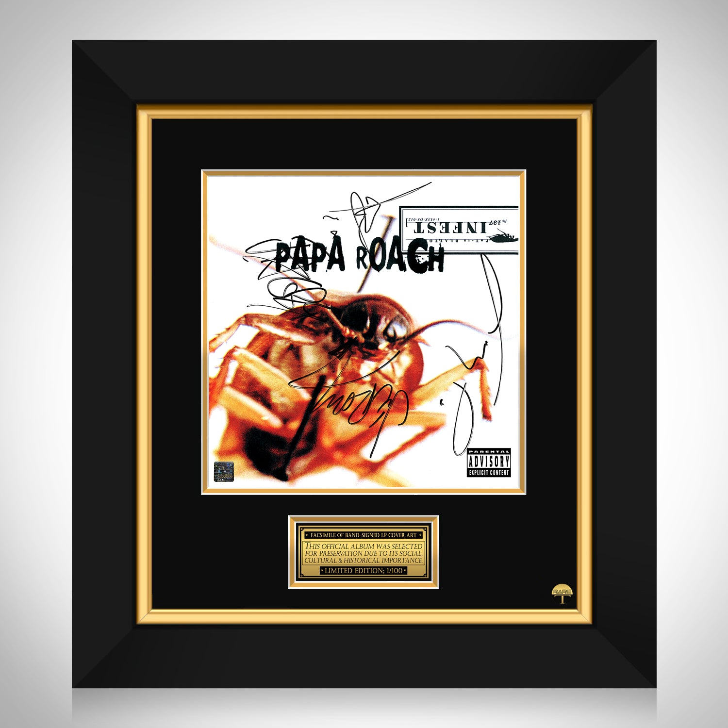 Papa Roach - Infest LP Cover Limited Signature Edition Custom Frame ...