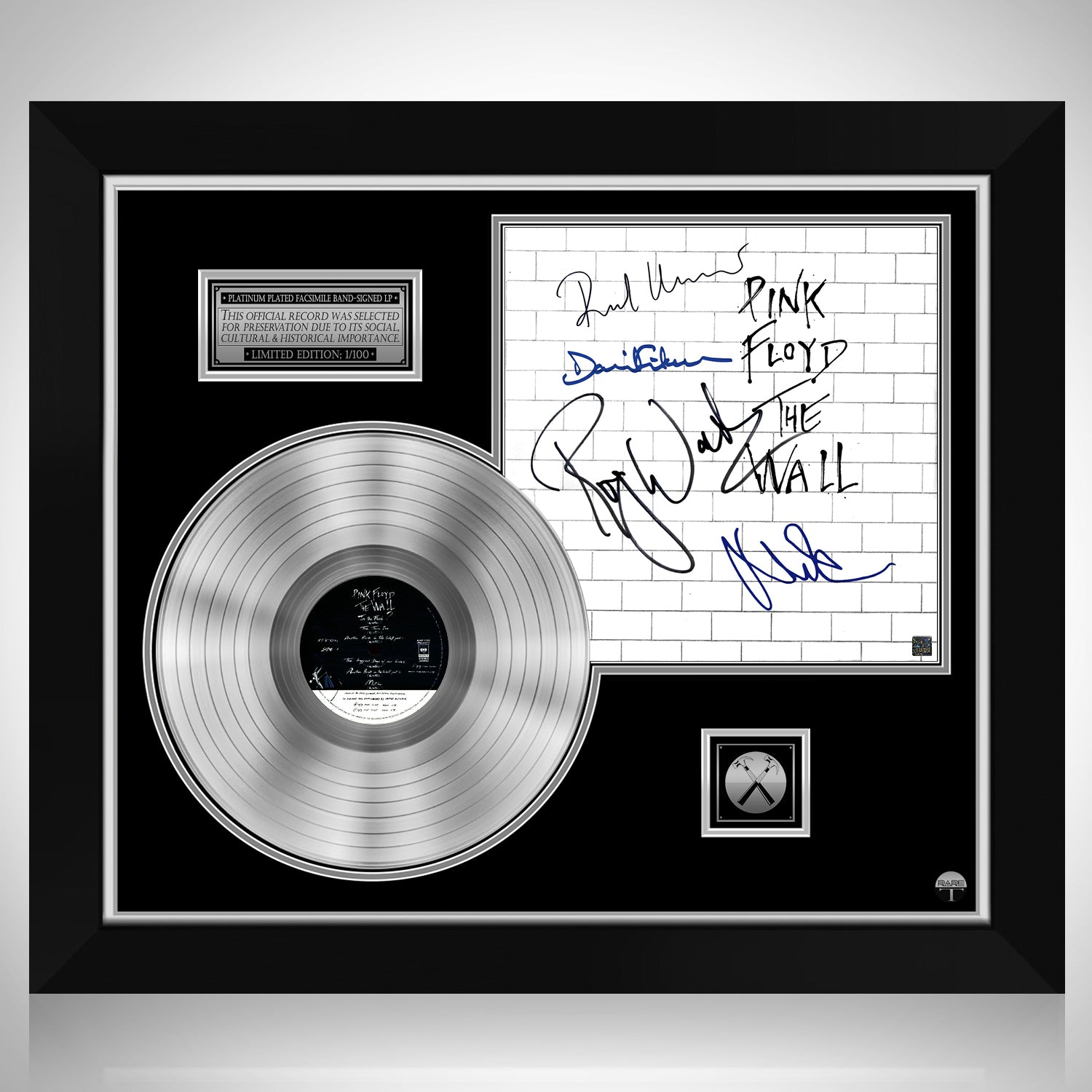 Pink Floyd - The Wall Platinum LP Limited Signature Edition Custom Frame