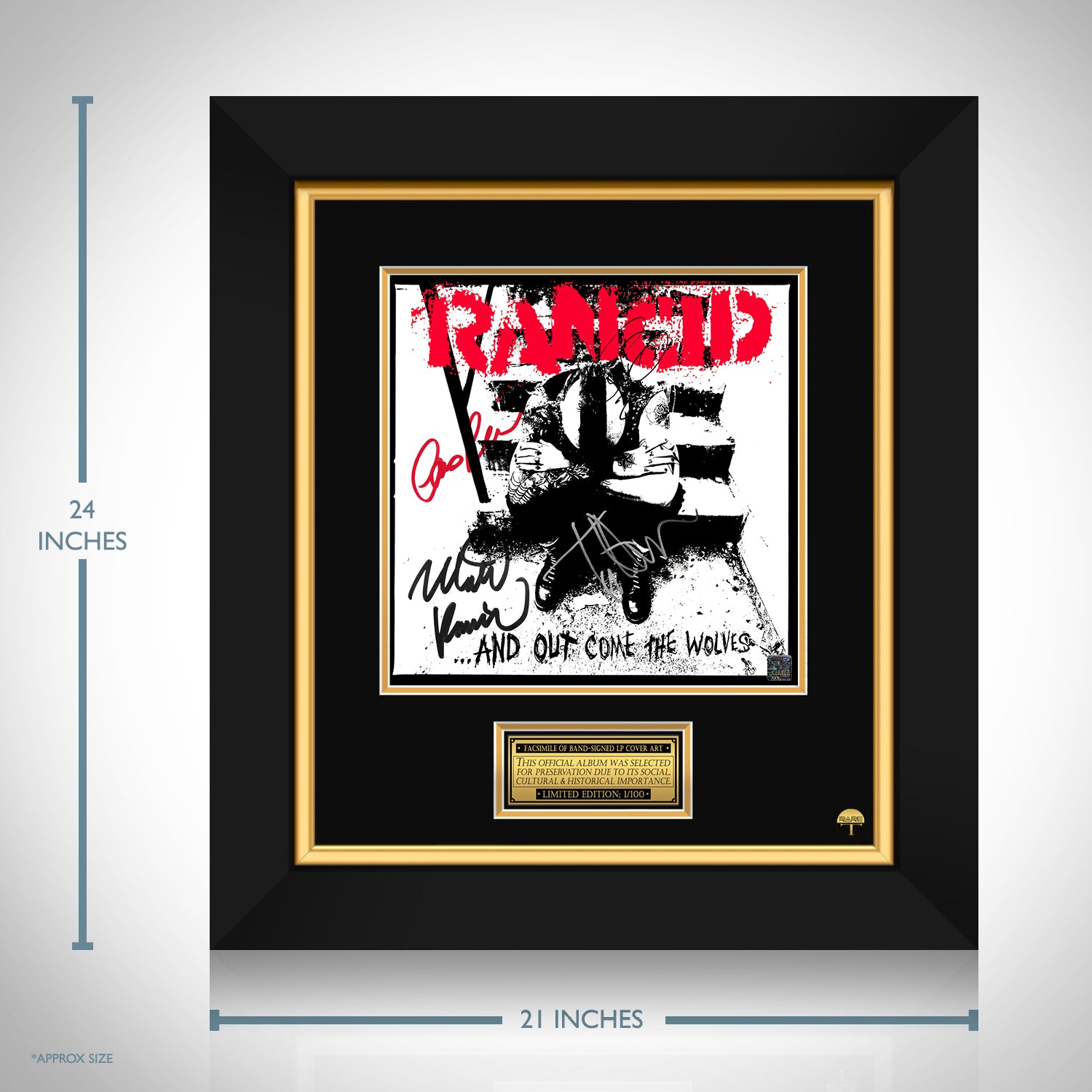 Rancid - And Out Come The Wolves LP Cover Limited Signature