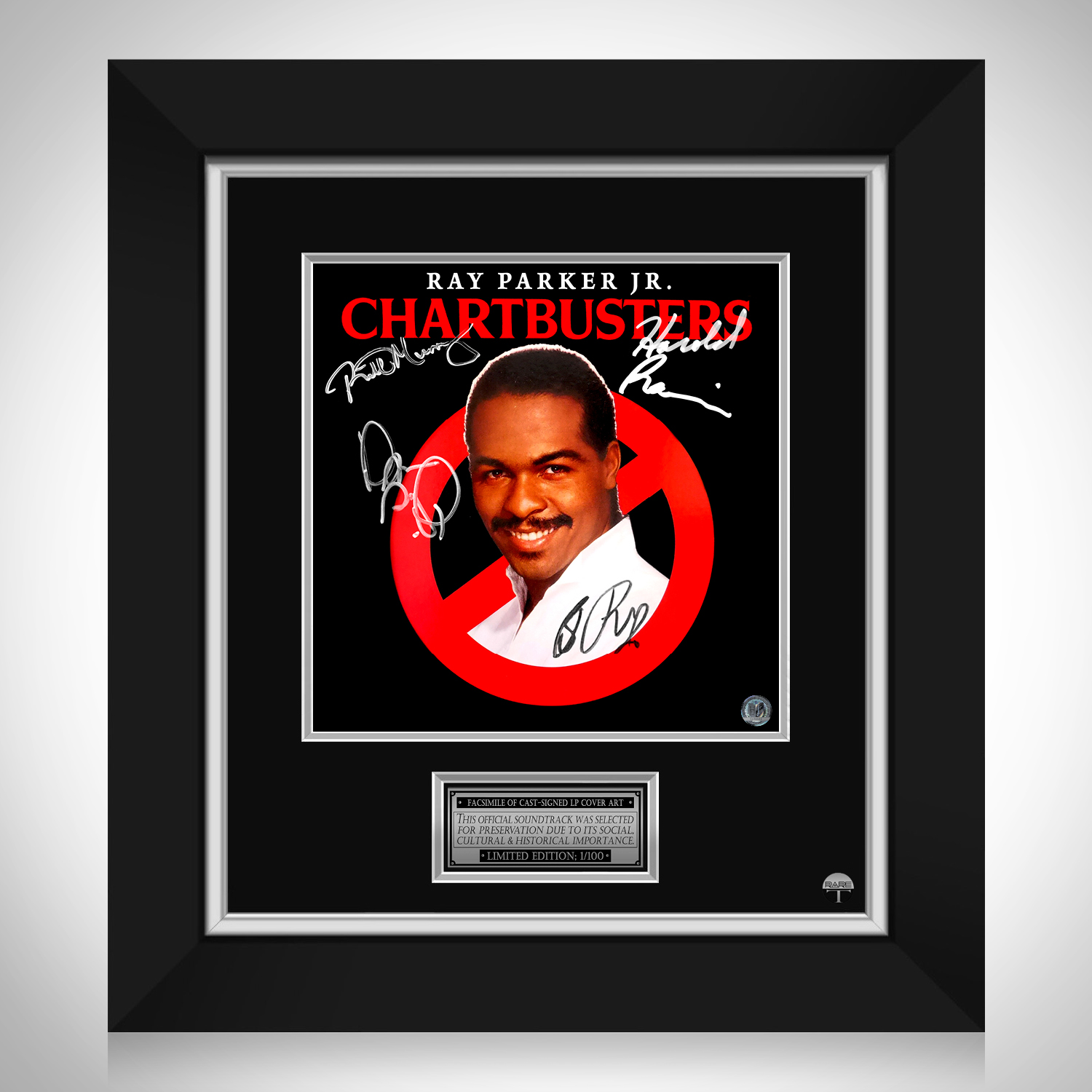 Ray Parker Jr Chartbusters Lp Cover Limited Signature Edition Custom Frame Rare T 7899