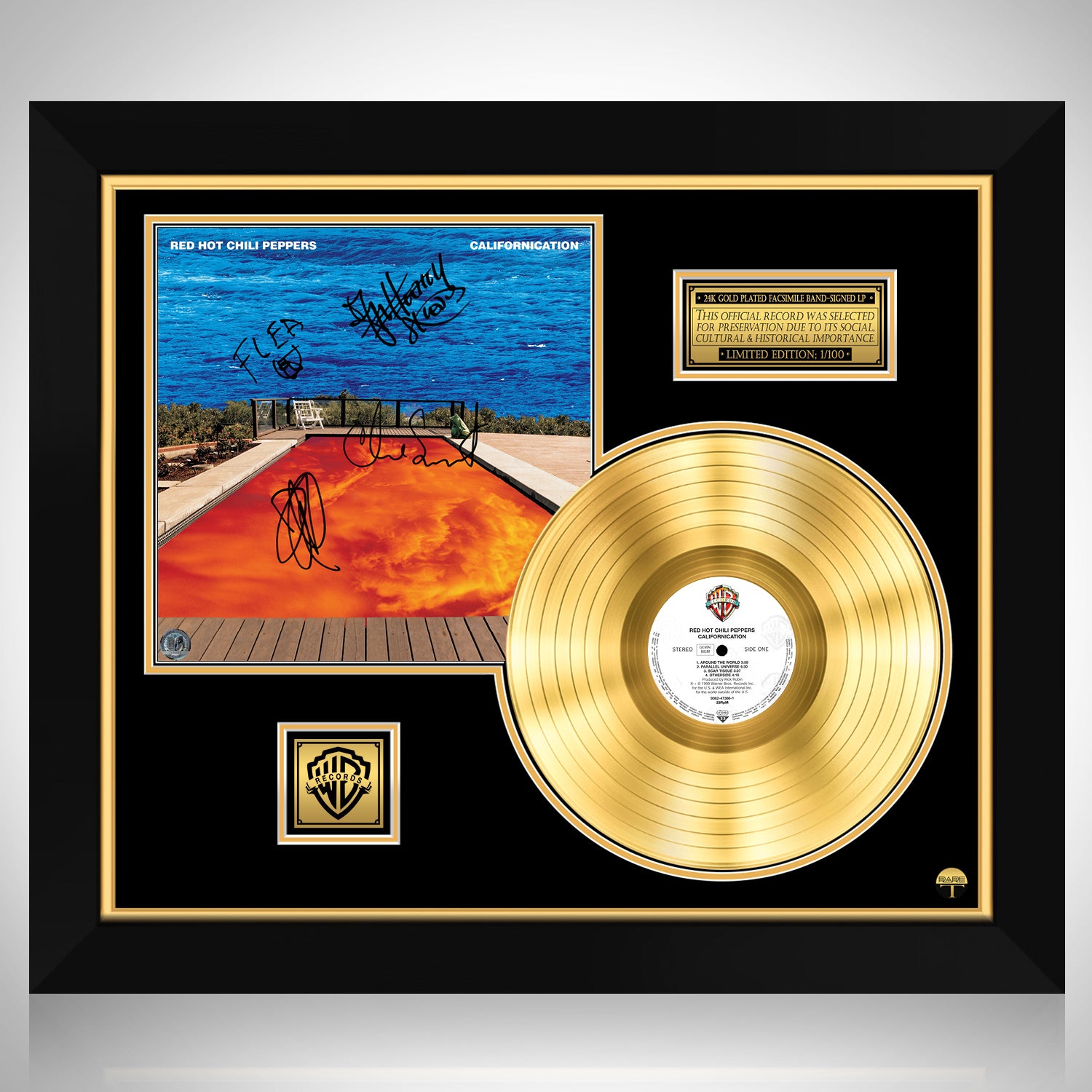 Red Hot Chili Peppers - Californication Gold LP Limited Signature Edition  Custom Frame