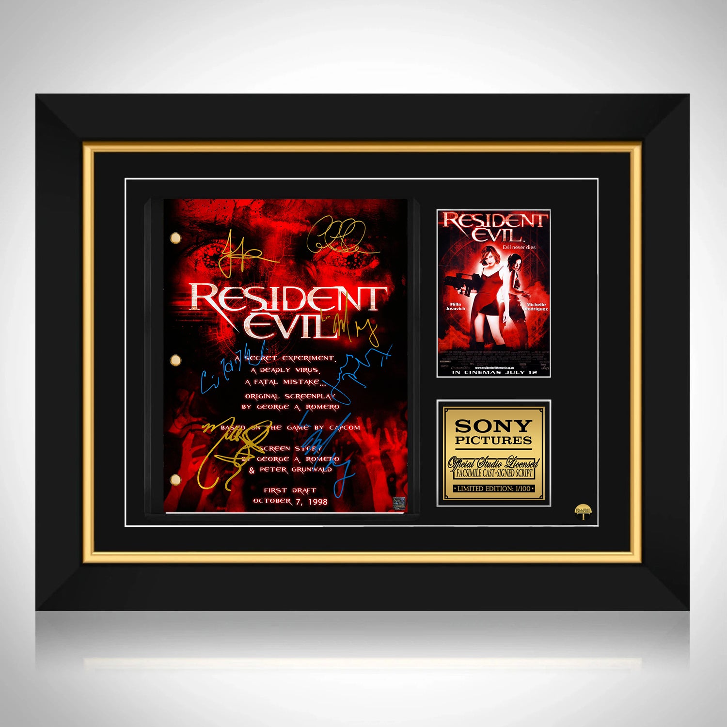 Resident Evil Script Limited Signature Edition Custom Frame | RARE-T