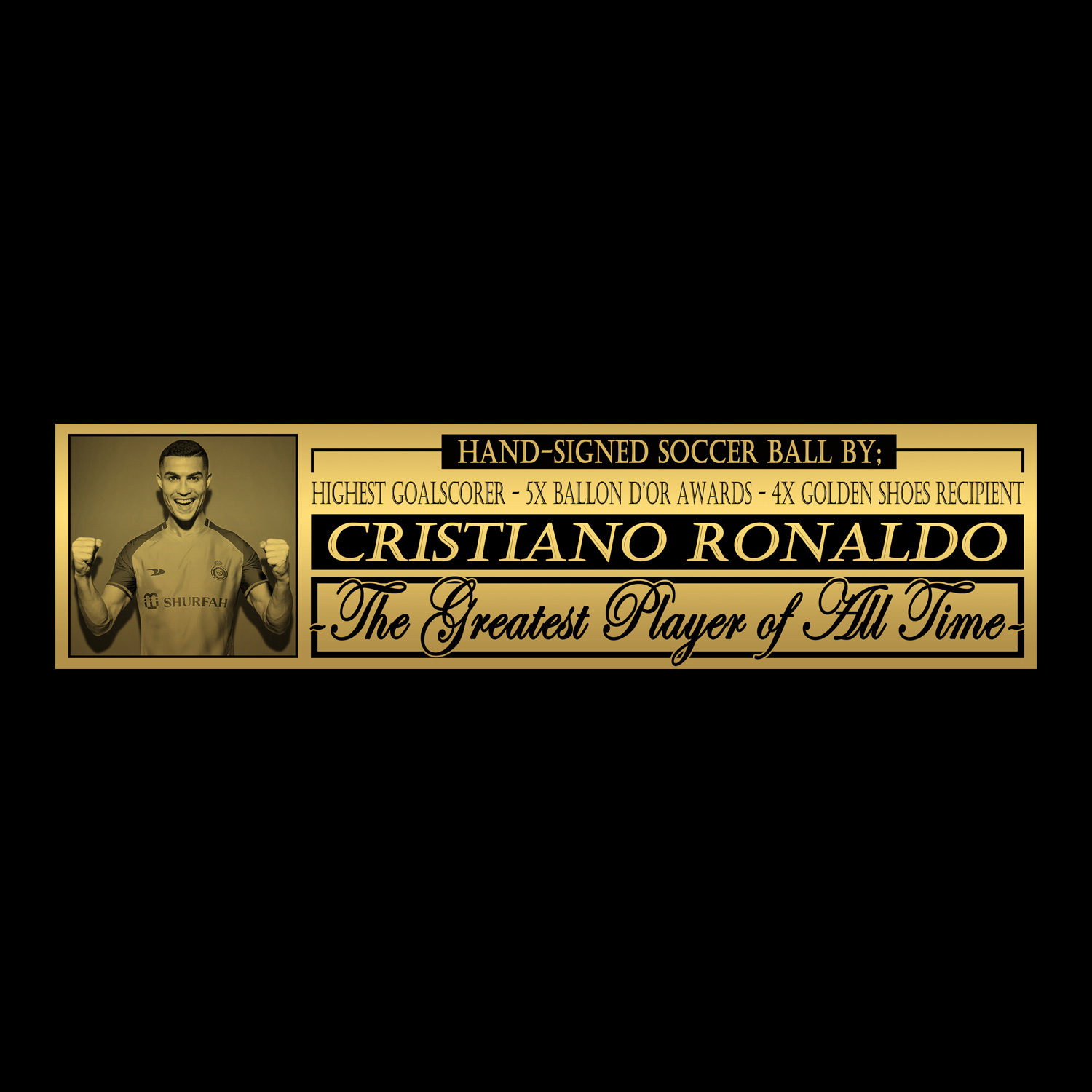 Real Madrid - Cristiano Ronaldo Mini Poster Limited Signature Edition  Custom Frame