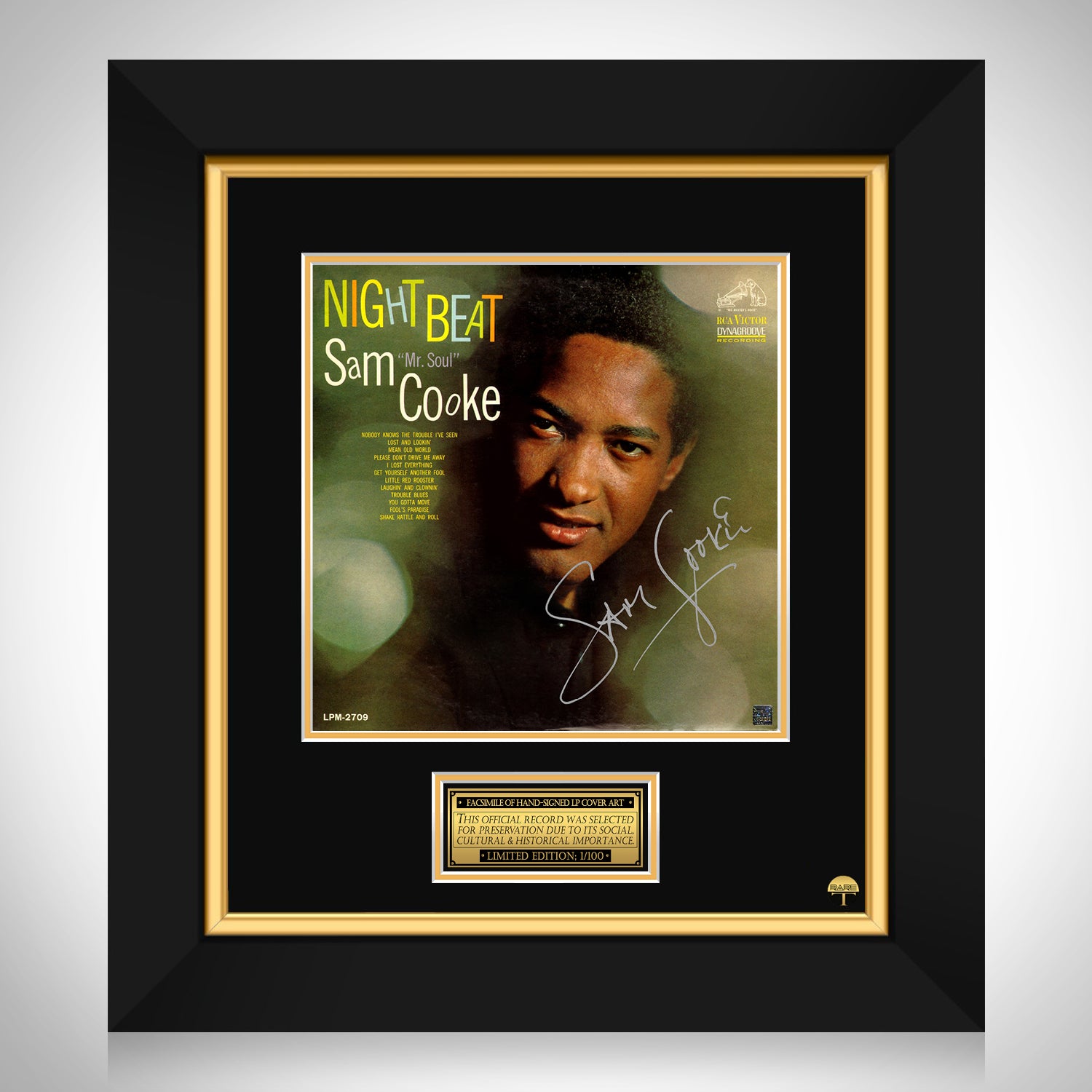 Sam Cooke - Night Beat LP Cover Limited Signature Edition Custom 