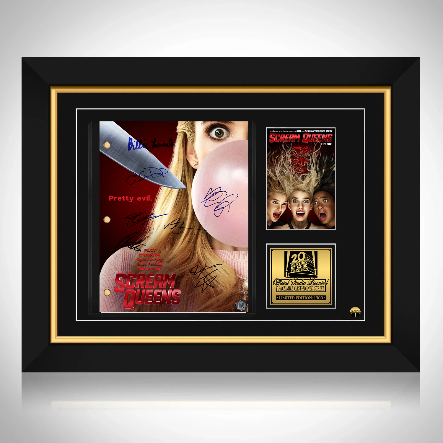 Scream Queens Pilot Transcript Limited Signature Edition Custom Frame Rare T 