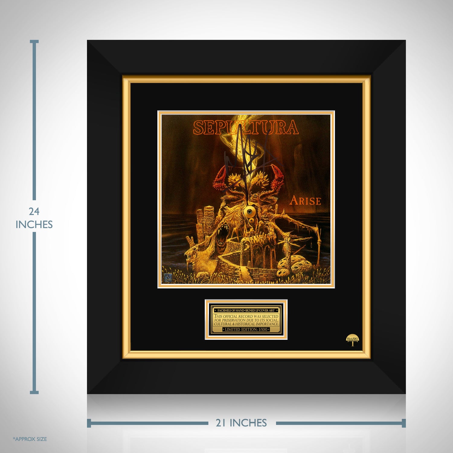 Sepultura Arise LP Cover Limited Signature Edition Custom Frame 