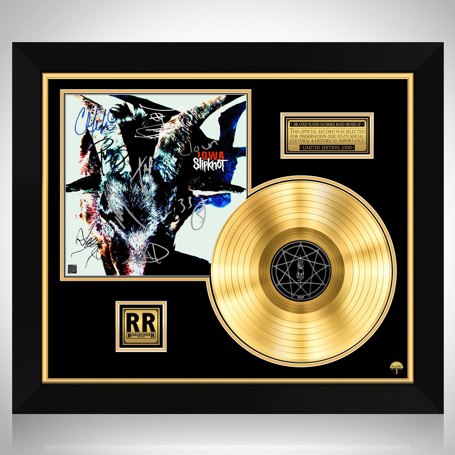 Slipknot IOWA Gold LP Limited Signature Edition Custom Frame | RARE-T