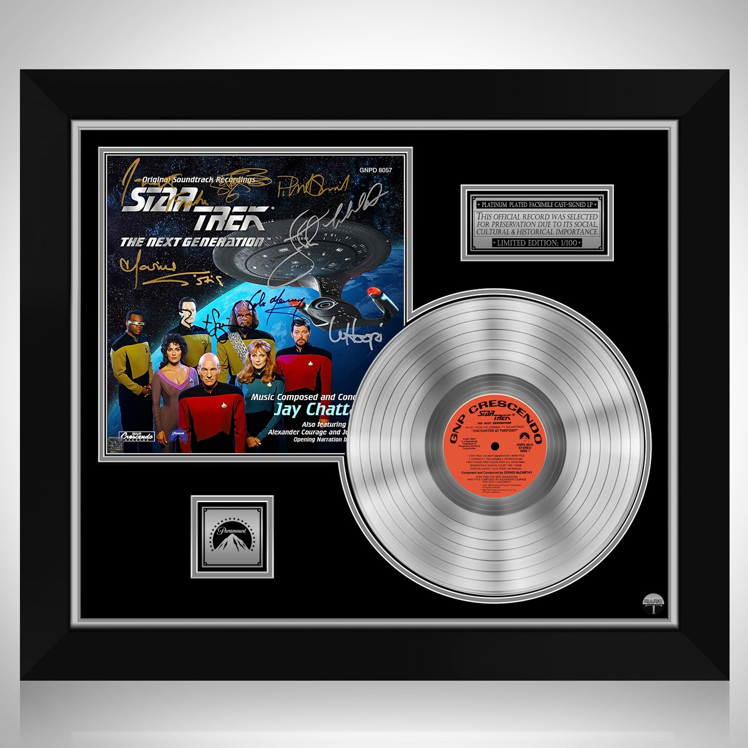 Star Trek The Next Generation - Soundtrack Platinum LP Limited Signature  Edition Custom Frame | RARE-T