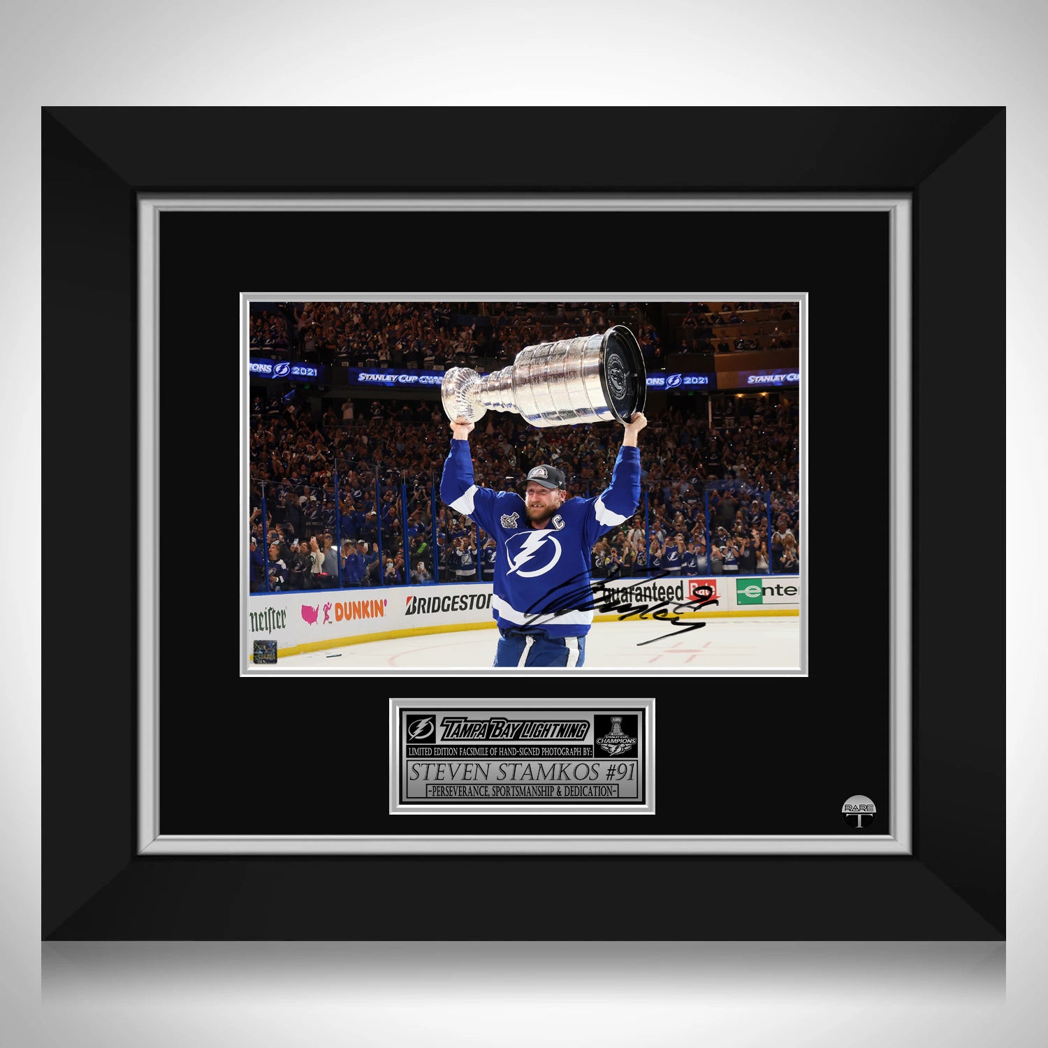 Framed Steven Stamkos Autographed Tampa Bay Lightning Jersey Upper