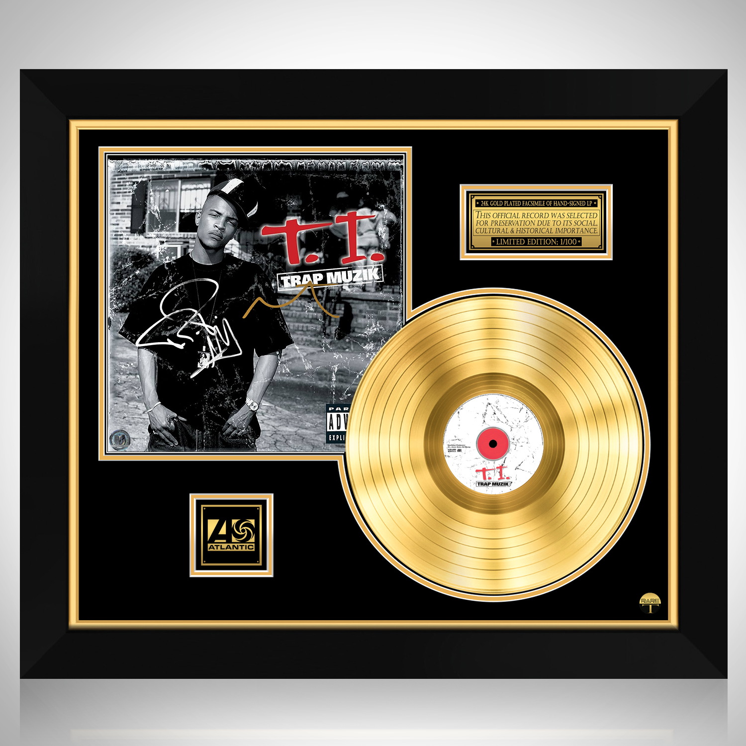 T.I. - Trap Muzik Gold LP Limited Signature Edition Custom Frame 