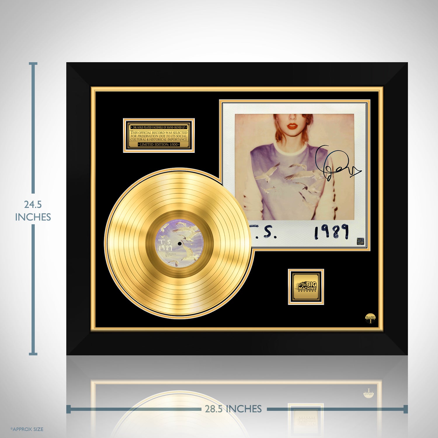 Taylor Swift - 1989 Gold LP Limited Signature Edition Custom Frame