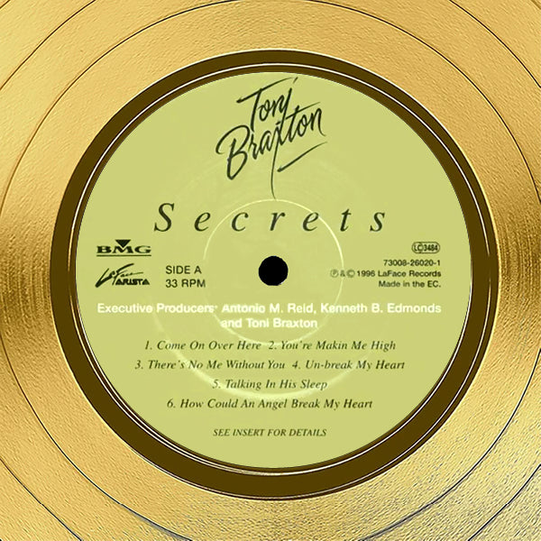 Toni Braxton - Secrets Gold LP Limited Signature Edition Custom 