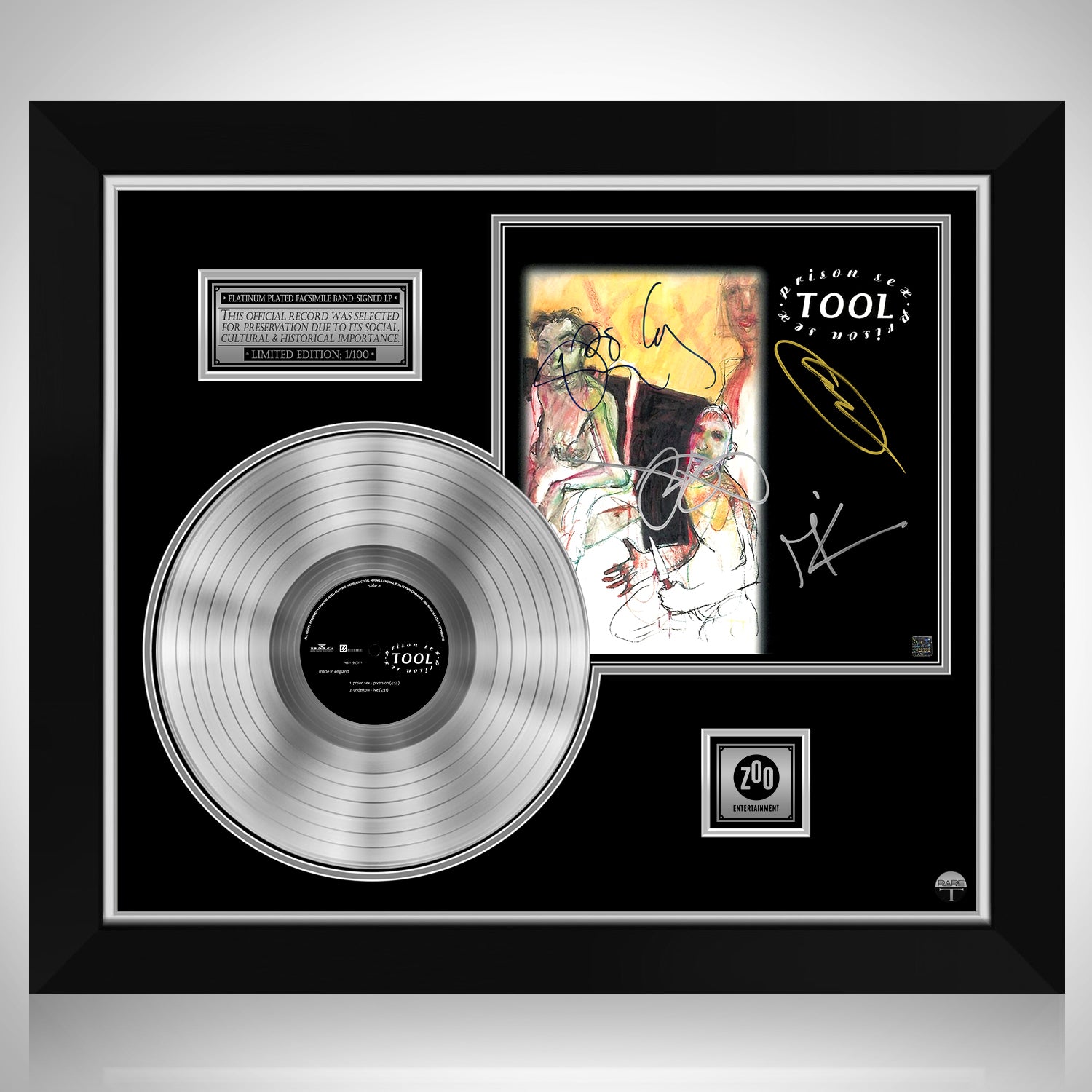 Tool Prison Sex Platinum Lp Limited Signature Edition Custom Frame