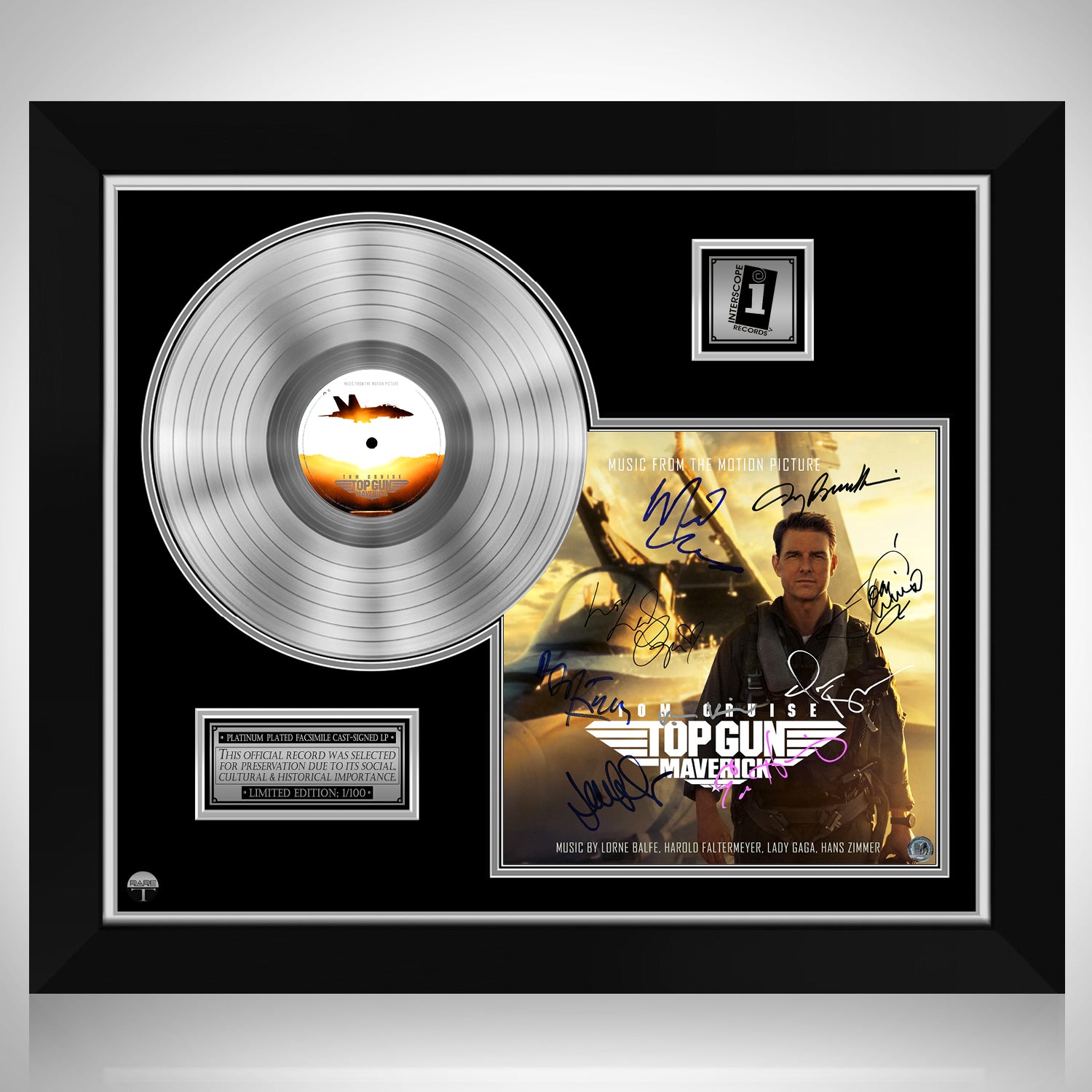 Top Gun Maverick - Original Motion Picture Soundtrack Platinum LP Limited Signature Edition Frame | RARE-T