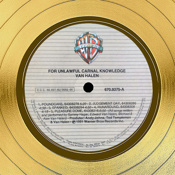 Van Halen - For Unlawful Carnal Knowledge Gold LP Limited Signature Edition  Custom Frame | RARE-T