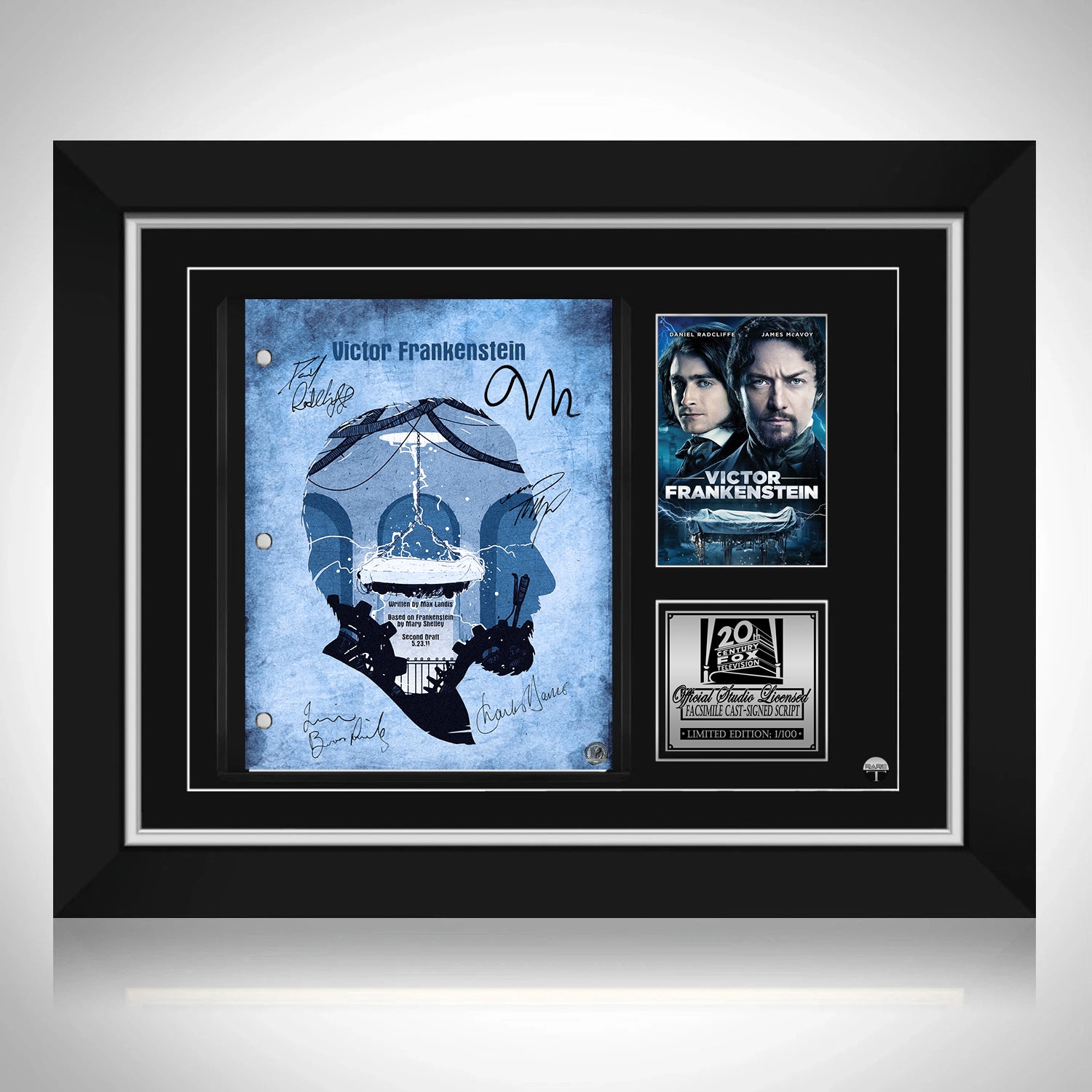 Victor Frankenstein Script Limited Signature Edition Custom frame | RARE-T