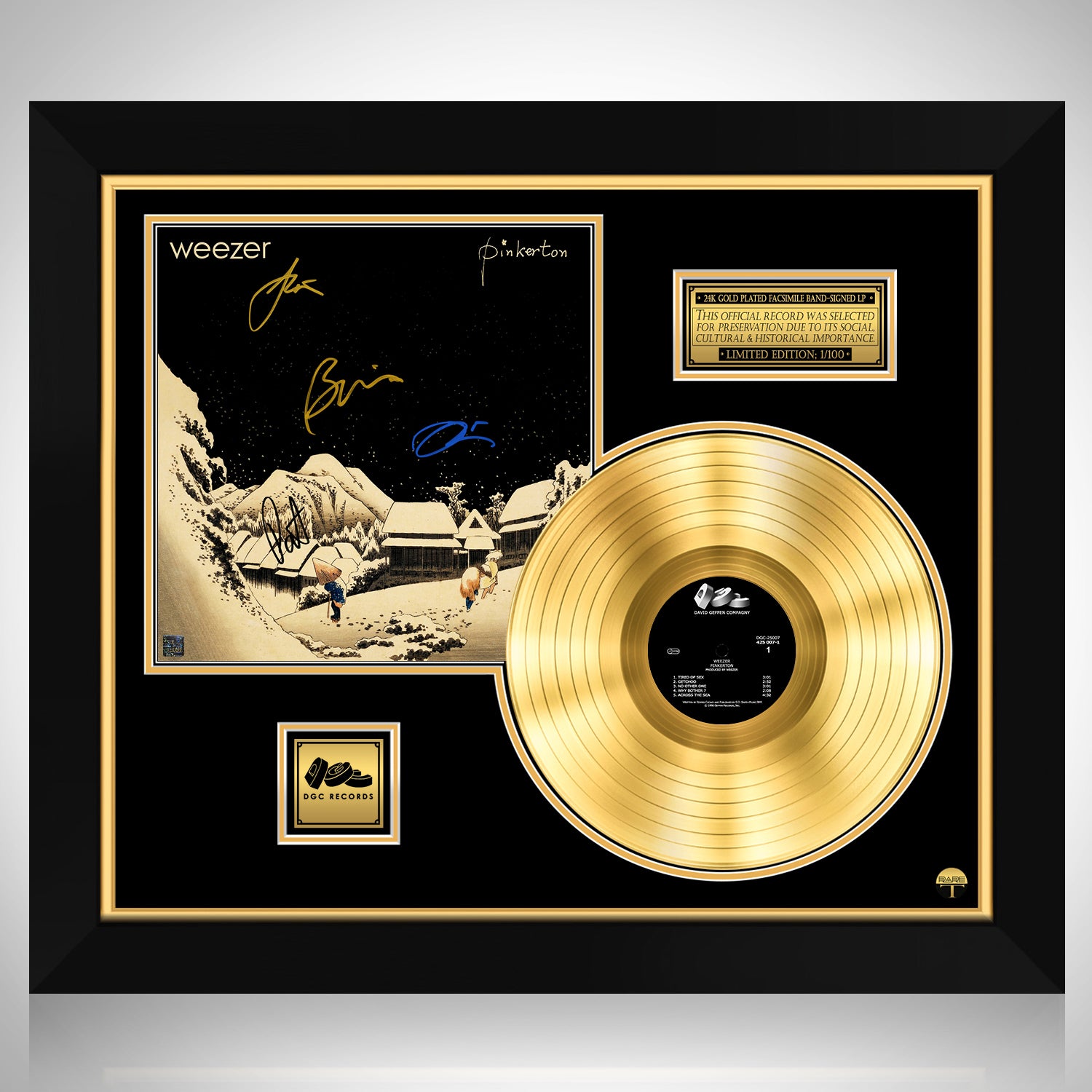 Weezer - Pinkerton Gold LP Limited Signature Edition Custom Frame