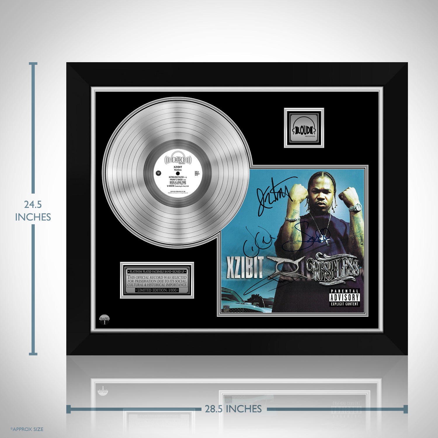 Xzibit - Restless Platinum LP Limited Signature Edition Custom Frame