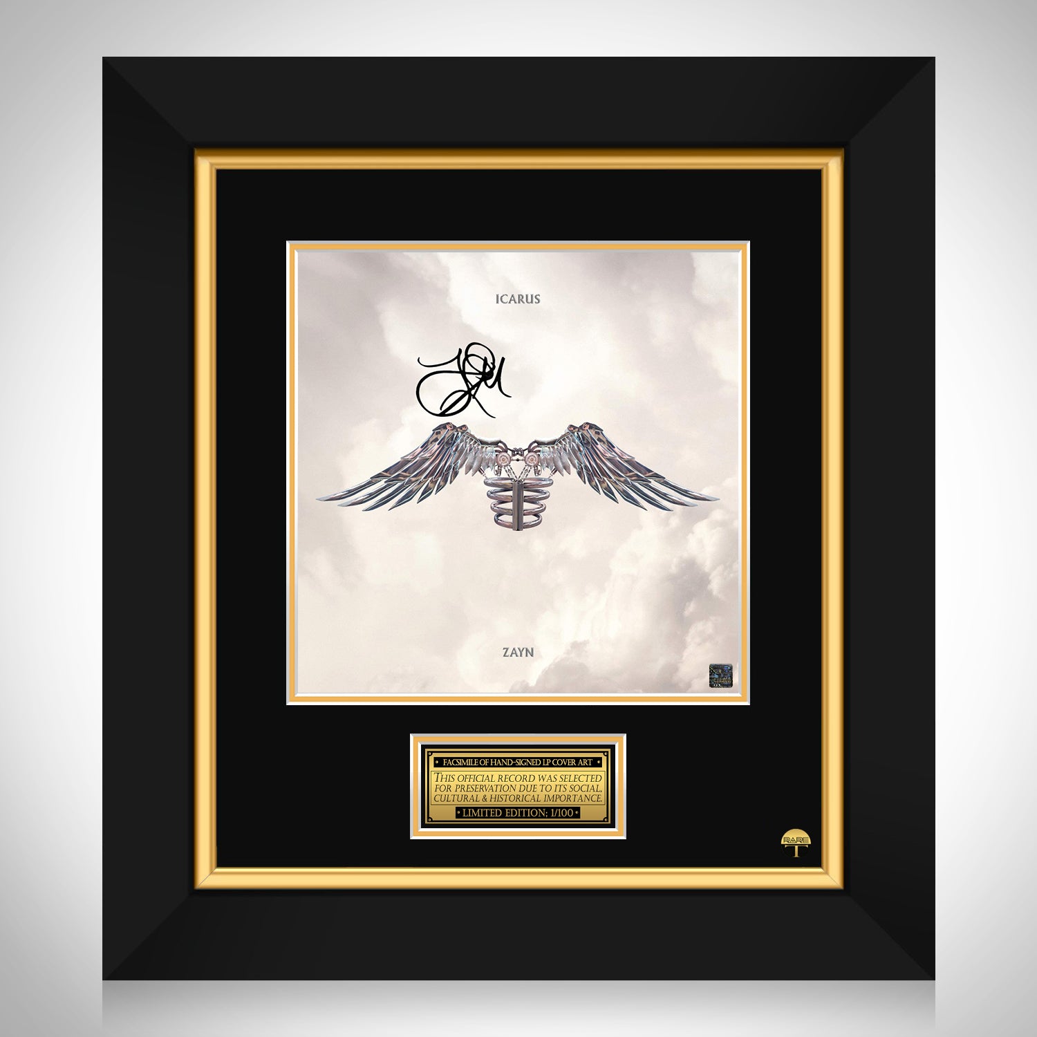 Zayn Malik Icarus Falls Lp Cover Limited Signature Edition Custom Frame Rare T 