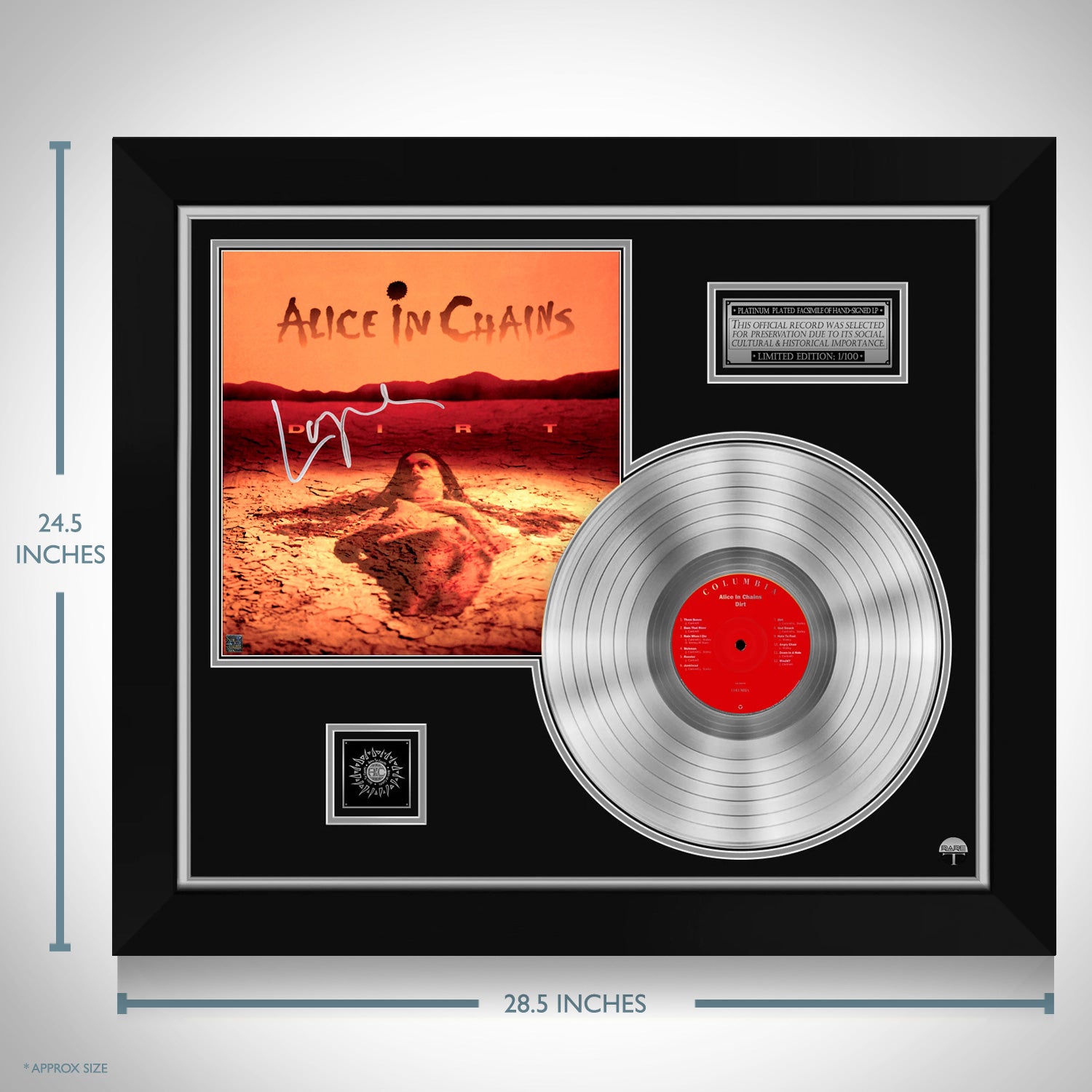 Alice In Chains Dirt Platinum LP Limited Signature Edition Custom Frame