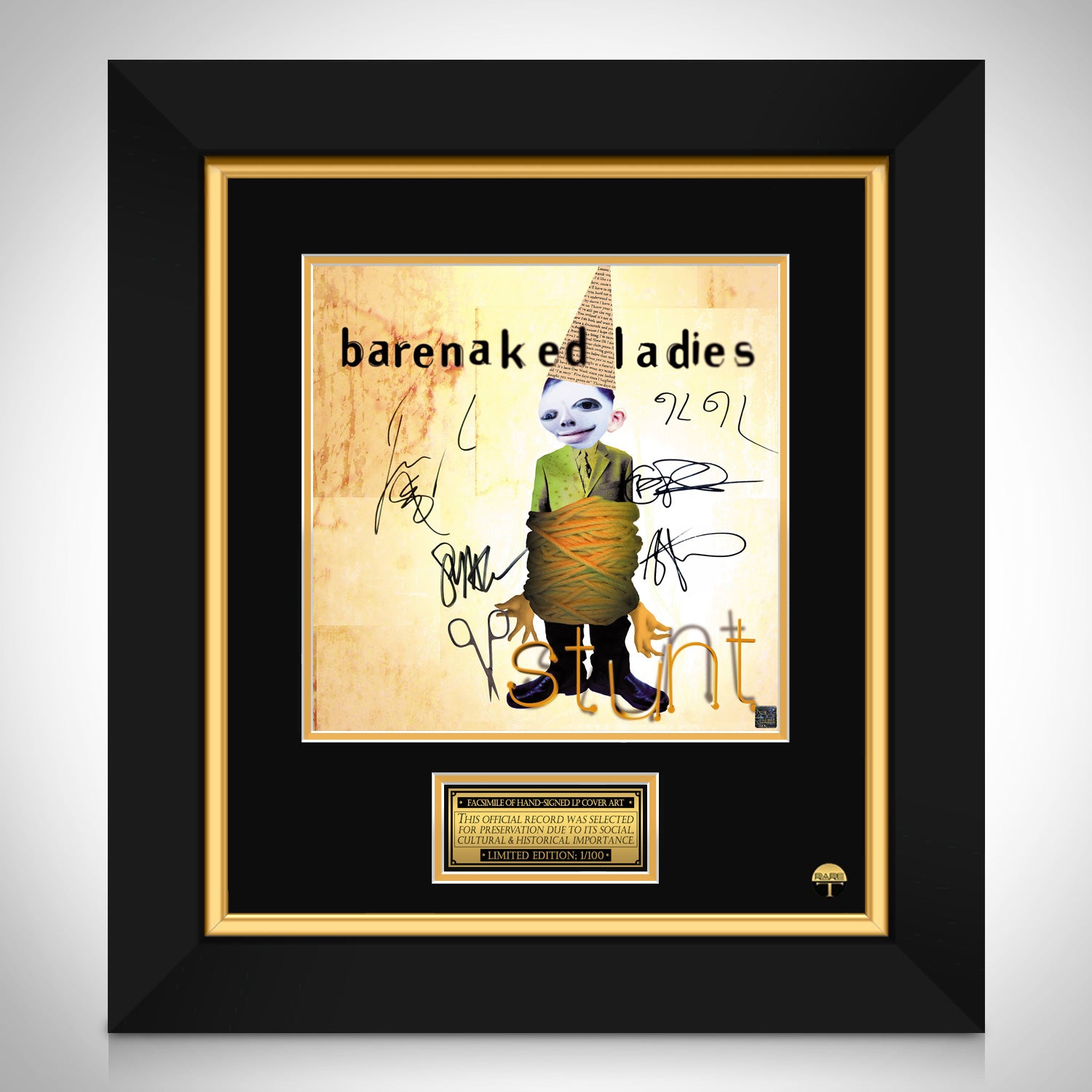 Barenaked Ladies Stunt Lp Cover Limited Signature Edition Custom Frame Rare T