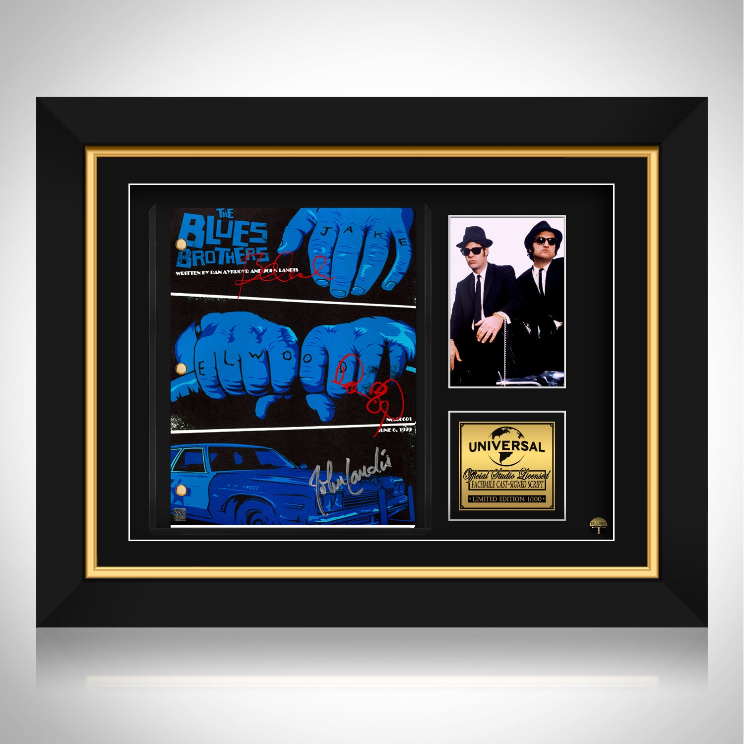 The Blues Brothers Script Limited Signature Edition Custom Frame | RARE-T