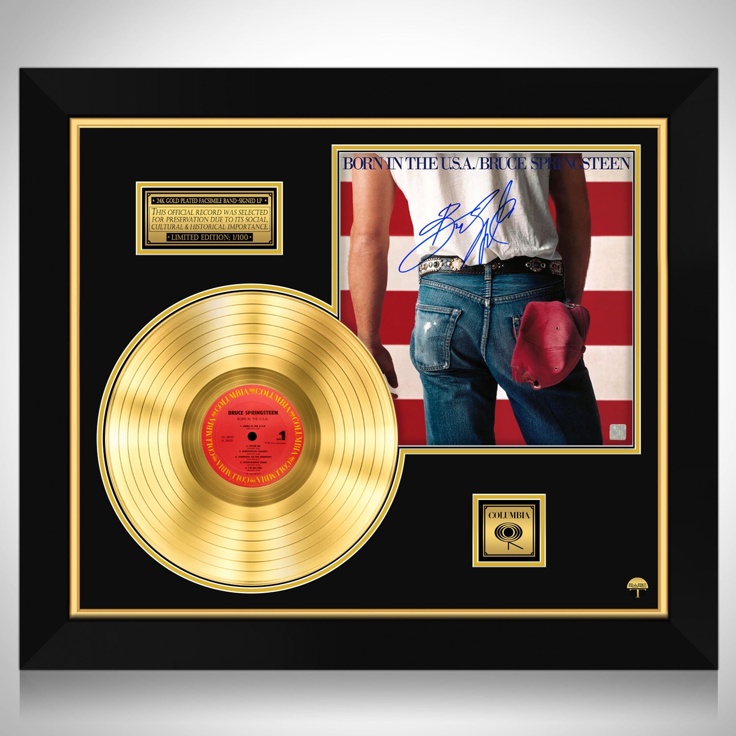 Bruce Springsteen Born in the USA Gold LP Limited Signature