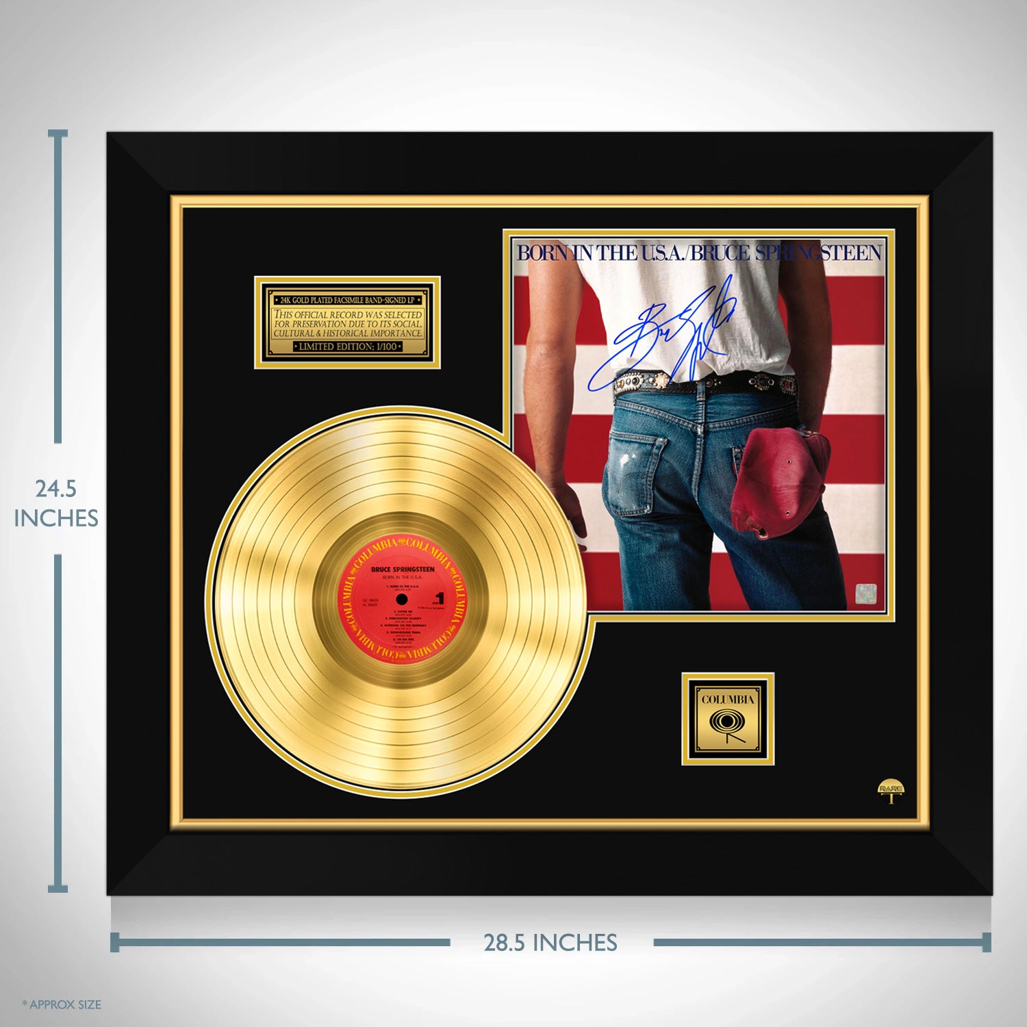 Bruce Springsteen Born in the USA Gold LP Limited Signature 