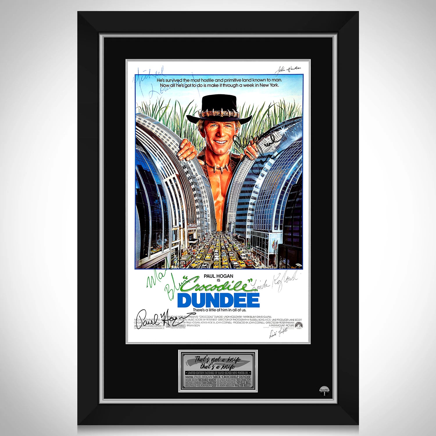 Crocodile Dundee Paul Hogan & Linda factory Kozlowski Signed Limited Edition Framed Memorabilia