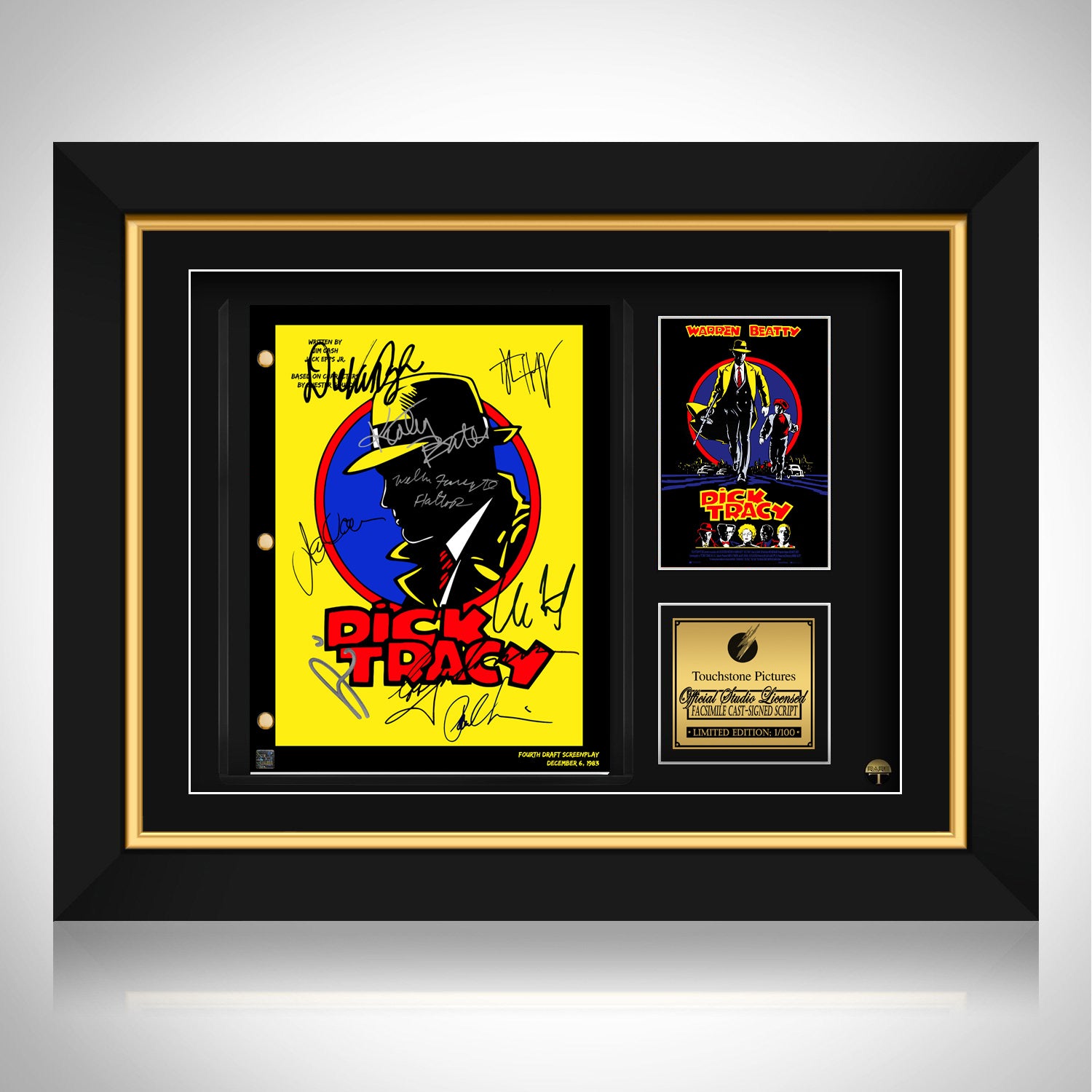 Dick Tracy Script Limited Signature Edition Custom Frame | RARE-T