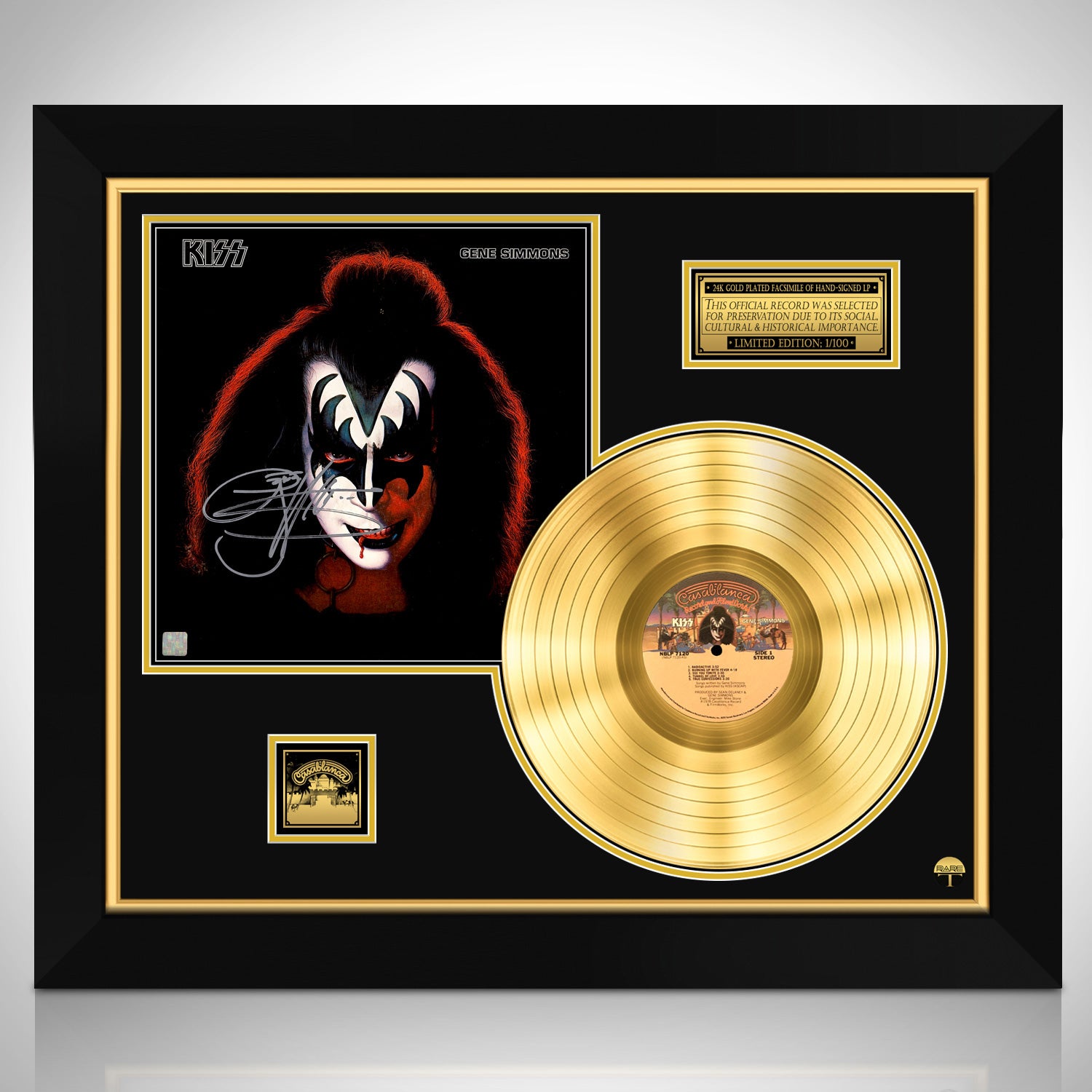 KISS Gene Simmons Solo Album Gold LP Limited Signature Edition