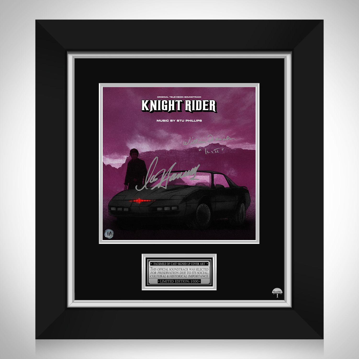 Knight Rider Soundtrack LP Cover Limited Signature Edition Custom Frame