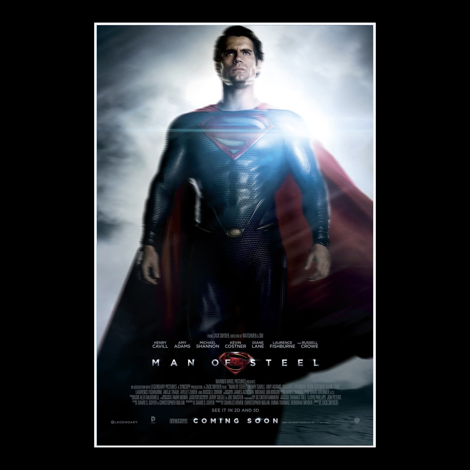 Man of Steel - Original Motion Picture Soundtrack LP Cover Limited  Signature Edition Custom Frame