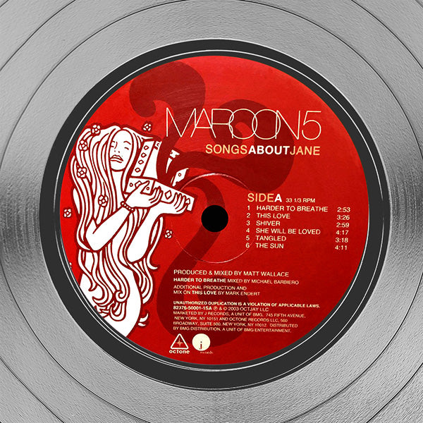 Maroon 5 Songs About Jane - Limited Signature Edition Platinum LP 
