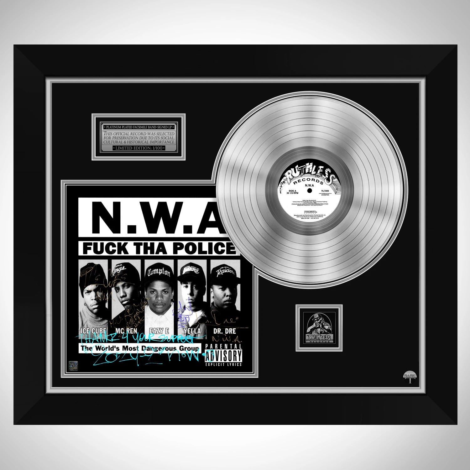 N.W.A. - Fuck Tha Police Limited Signature Edition Platinum LP 