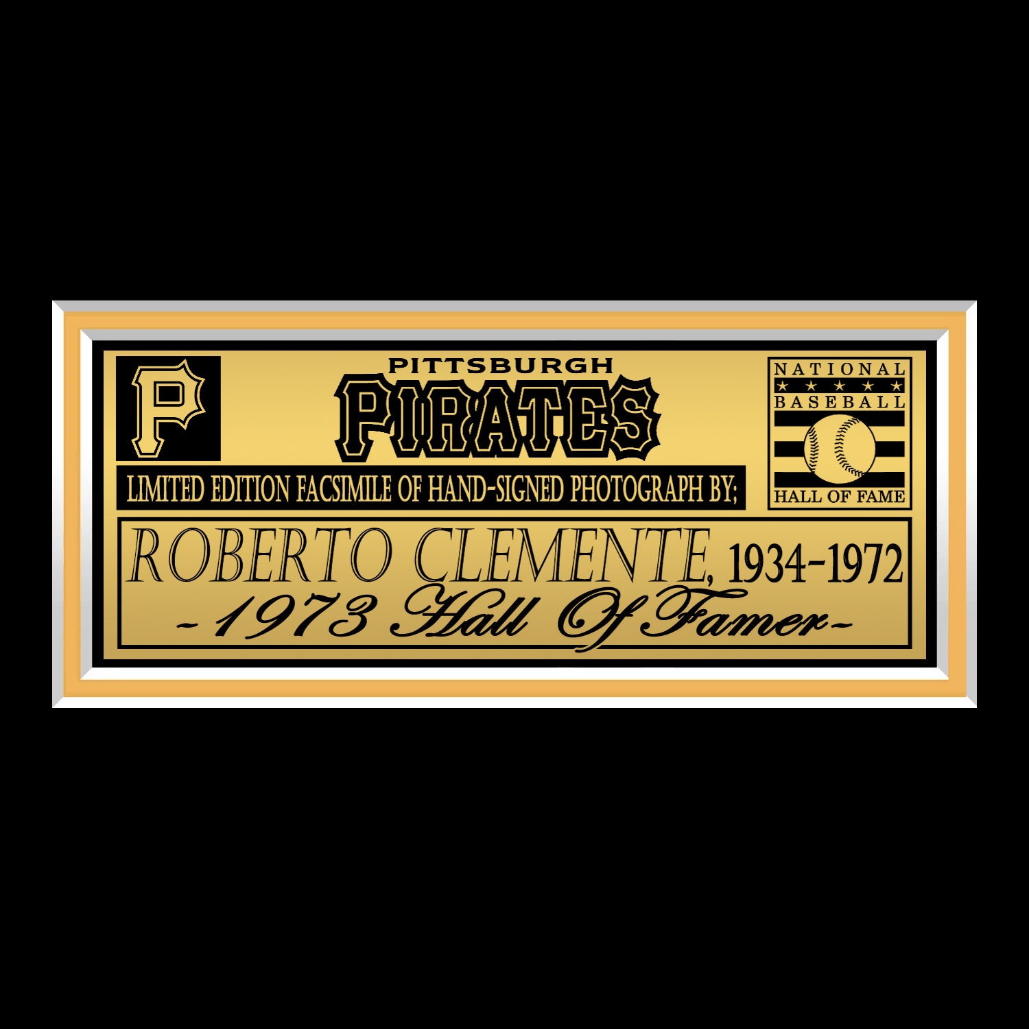 Roberto Clemente Pittsburgh Pirates Starting Lineup Figure Mounted Custom  Made Wood Plaque