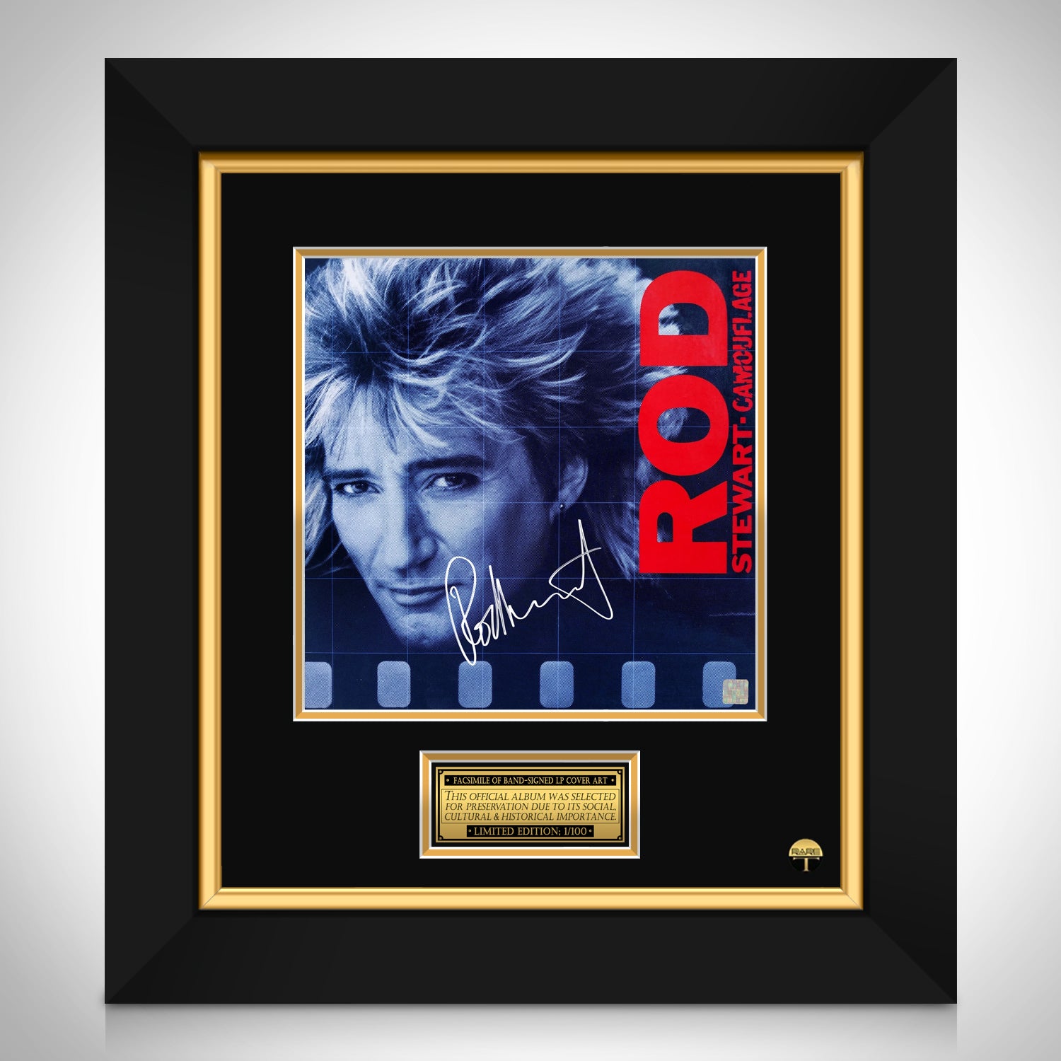 Rod Stewart Camouflage Limited Signature Edition LP Cover Custom Frame ...