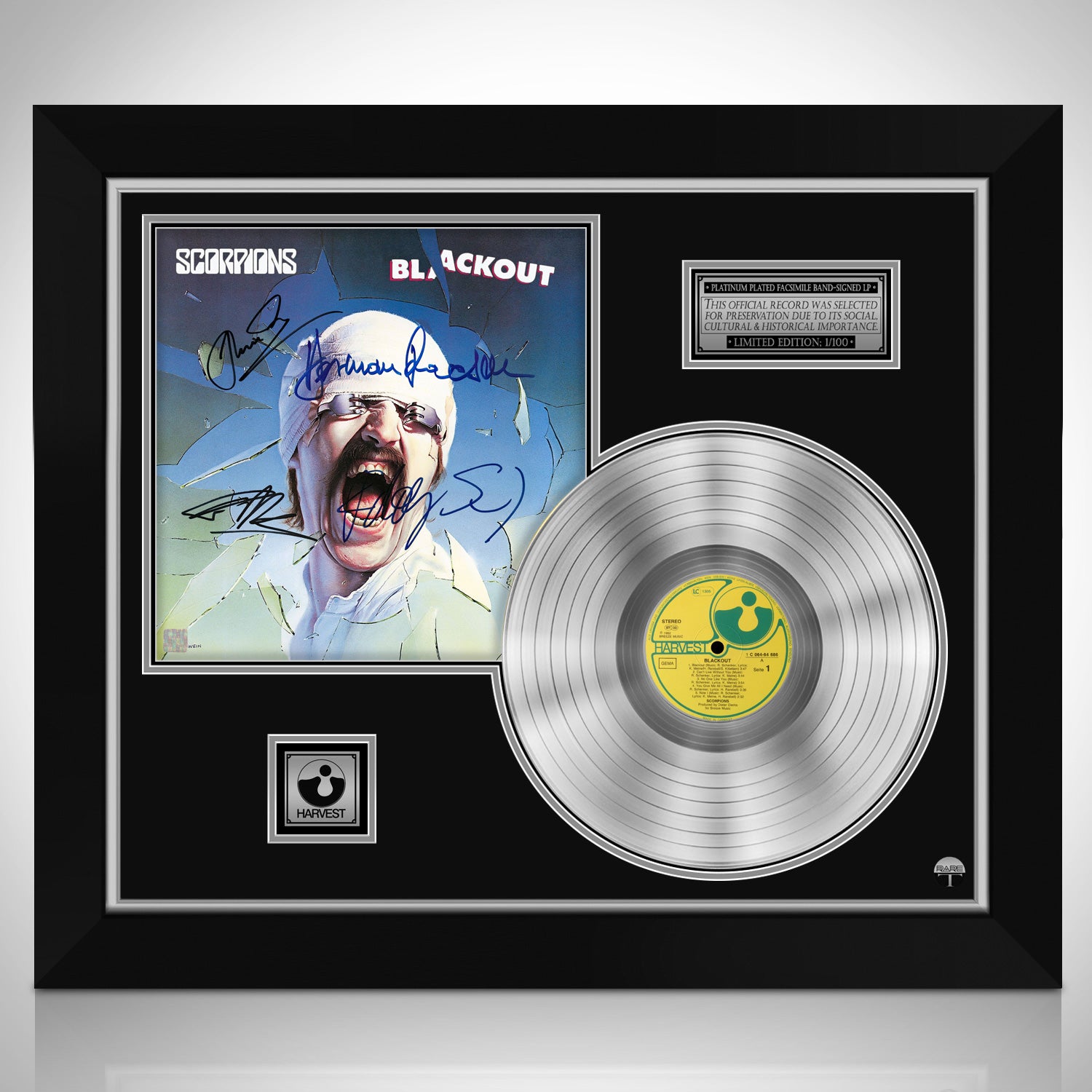 Scorpions - Blackout Platinum LP Limited Signature Edition Custom Frame ...