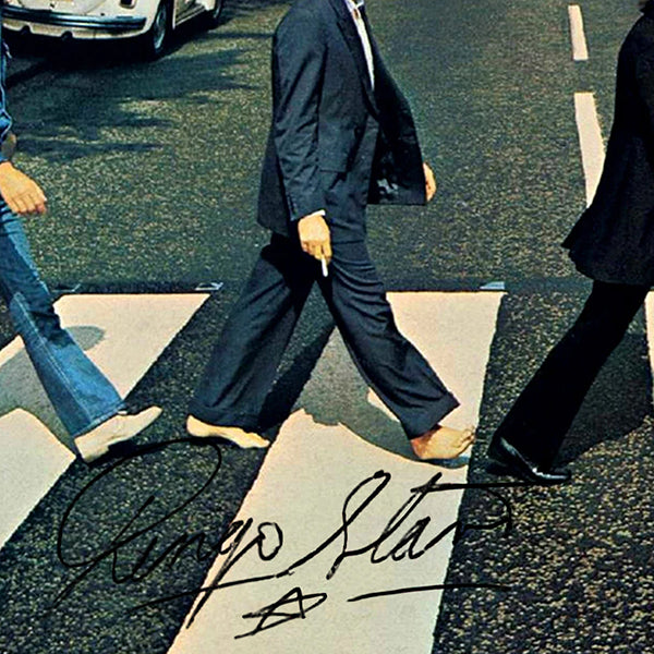 Lot Detail - The Beatles: Abbey Road Album Flat Signed by George