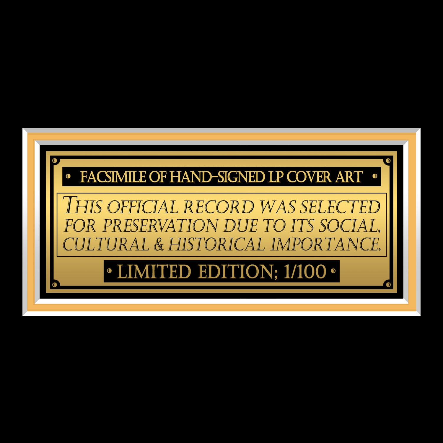 Grandmaster Flash & The Furious Five - The Message Platinum LP Limited  Signature Edition Custom Frame
