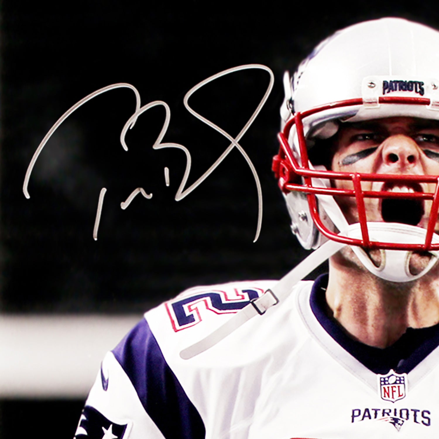 PCF - Patriots Tom Brady signed Patriots proline helmet (slightly smudged  signature)